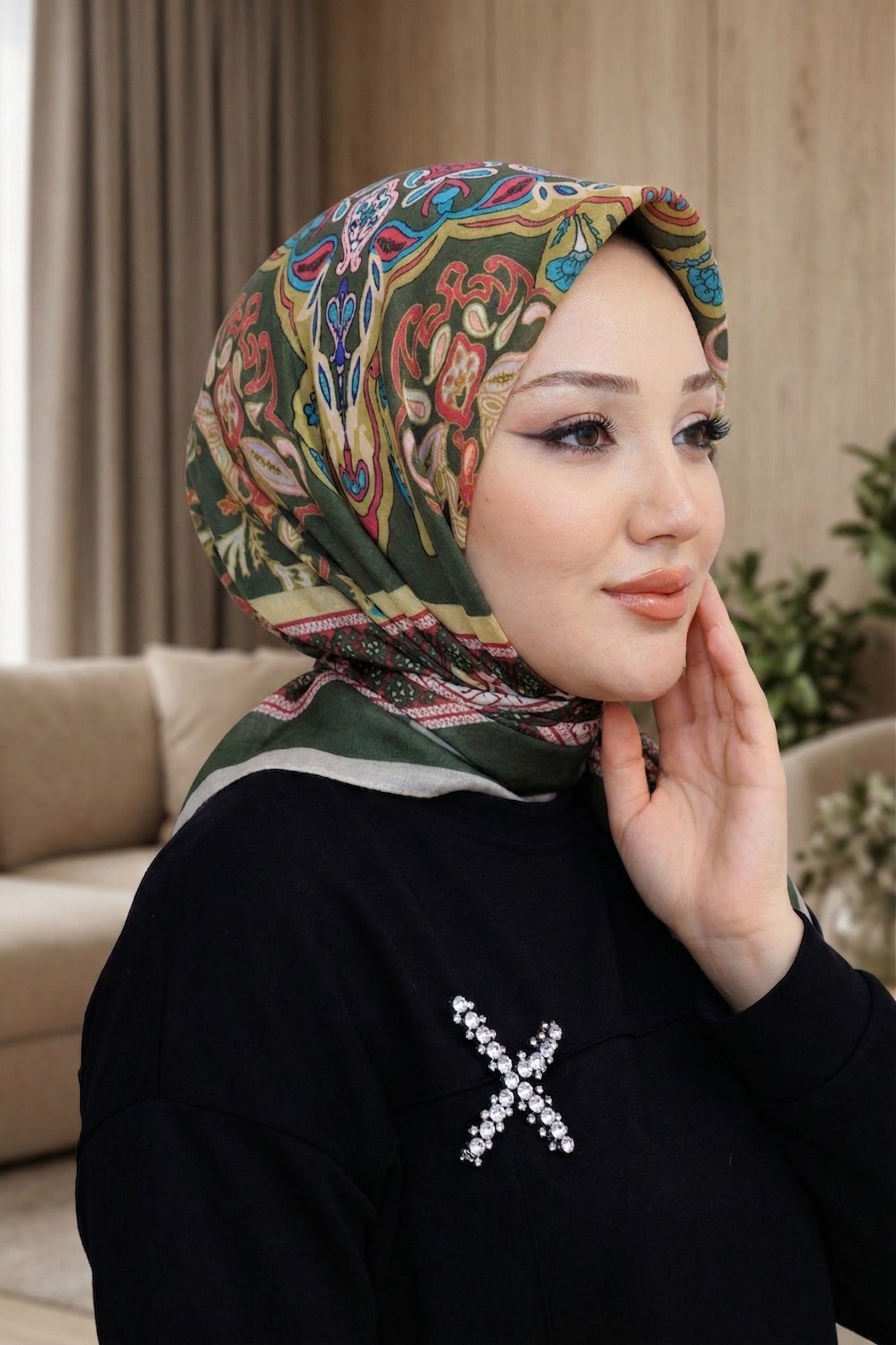 Desenli Soft Eşarp - 046