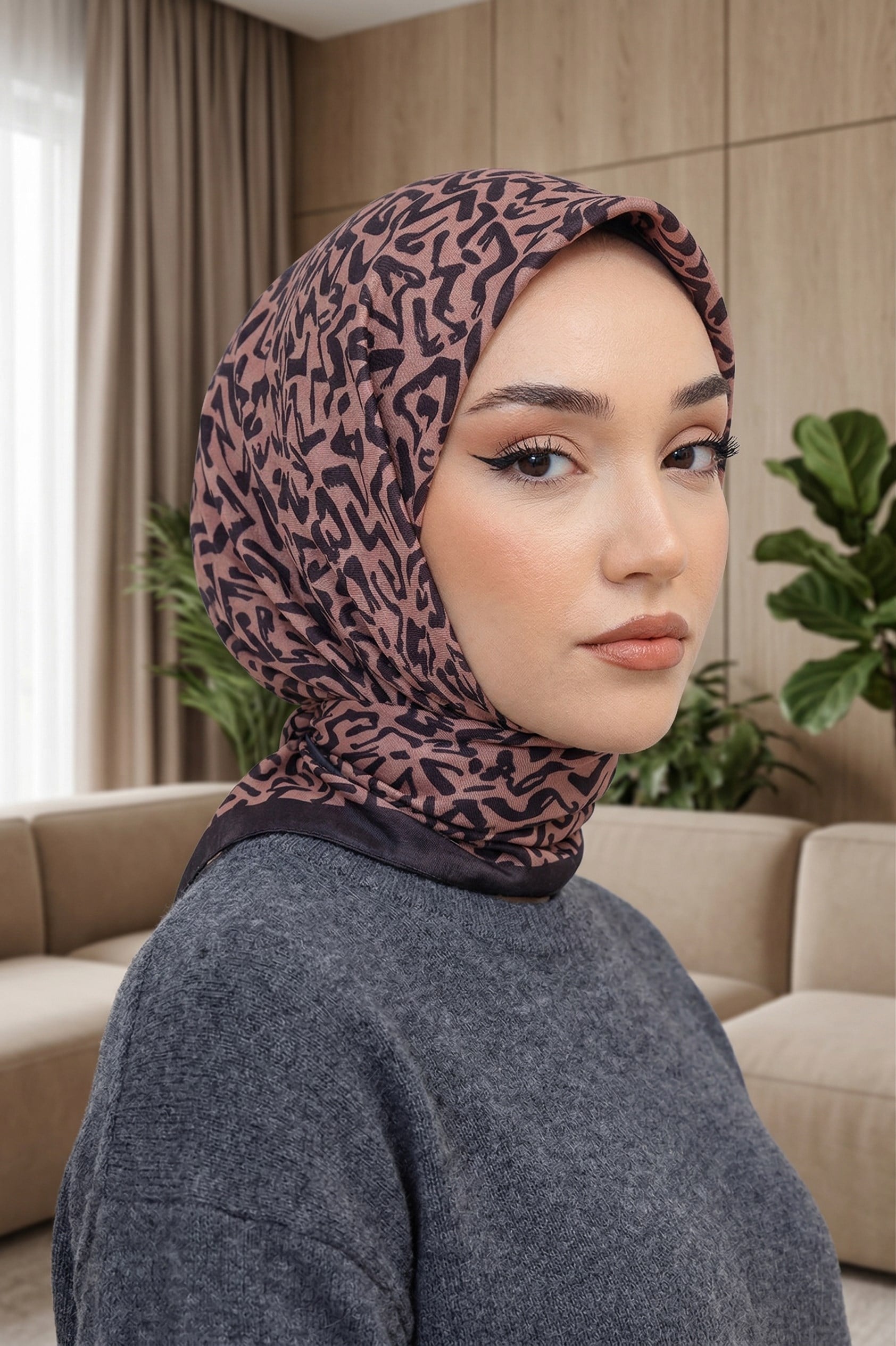 Desenli Soft Eşarp - 050