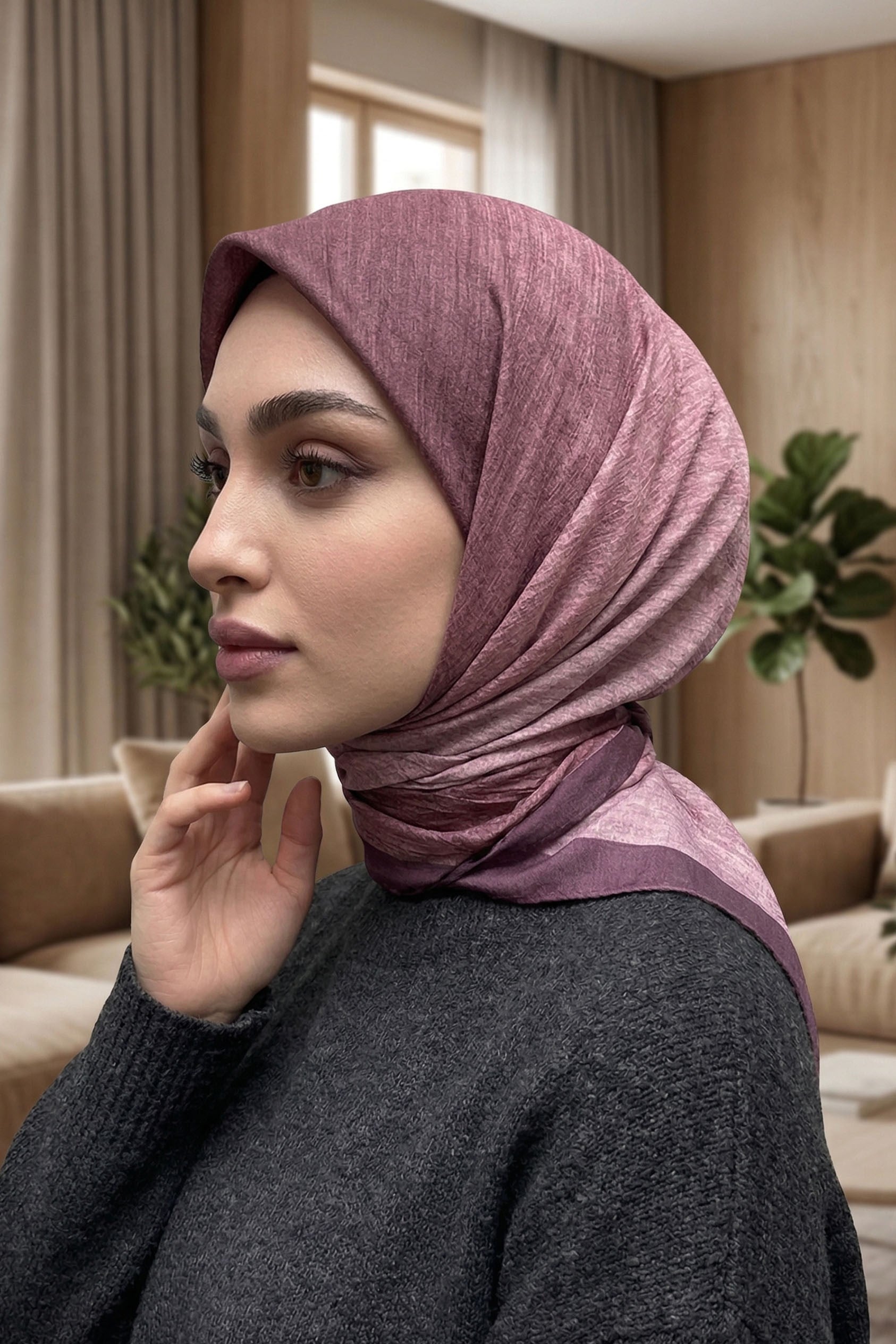 Desenli Soft Eşarp - 051