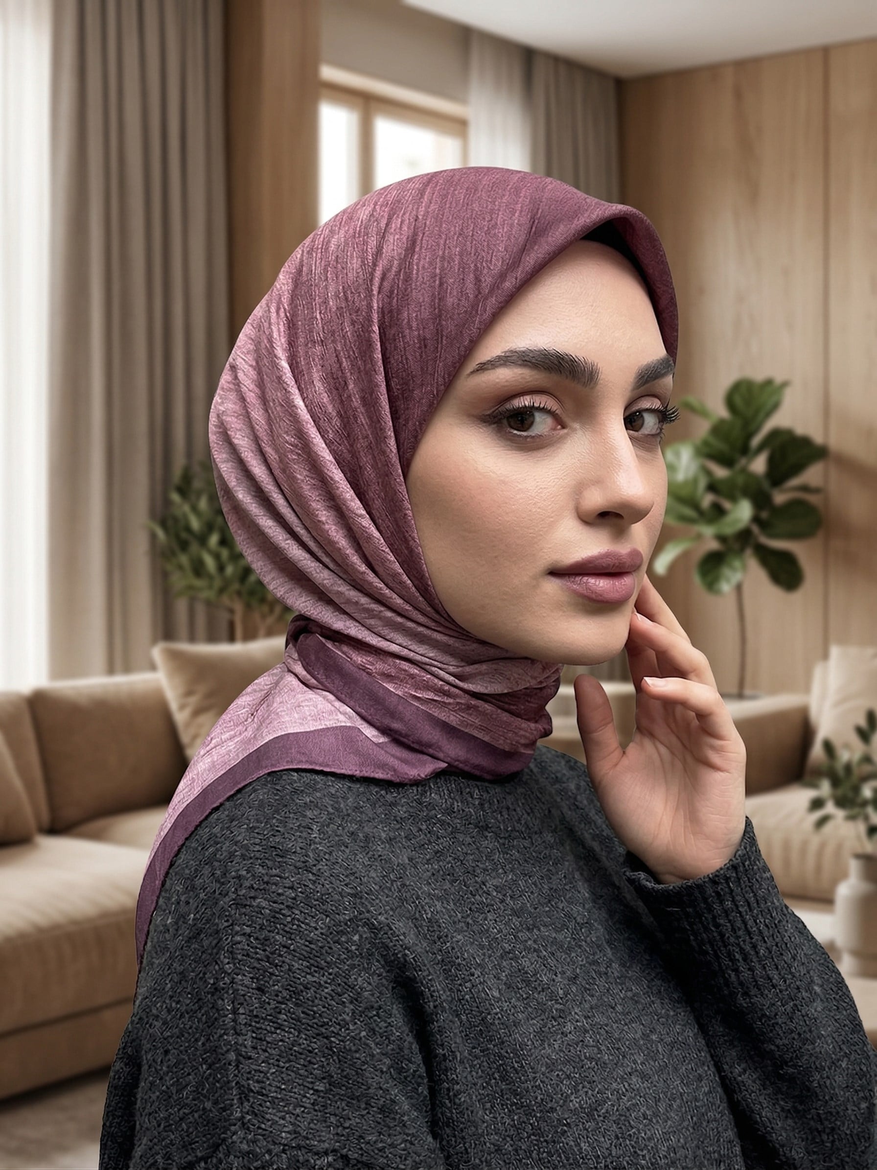 Desenli Soft Eşarp - 051