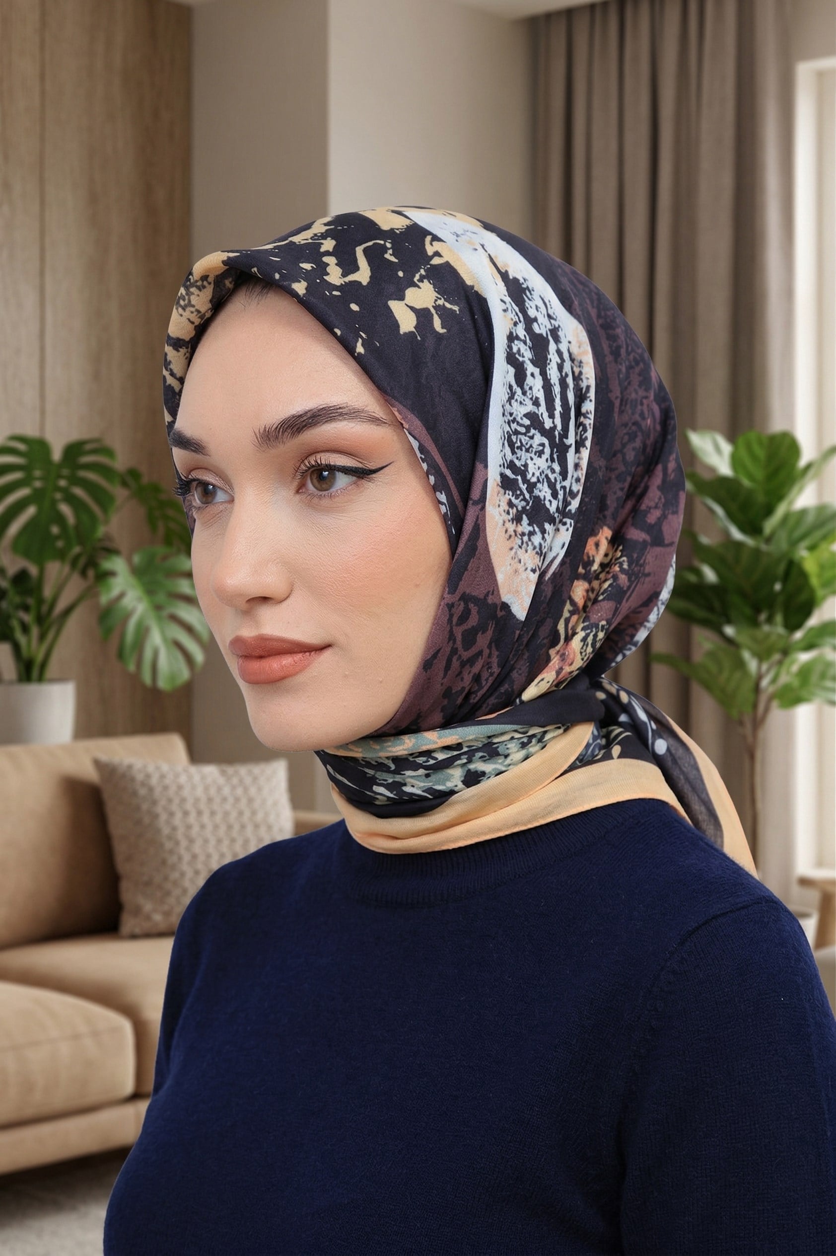 Desenli Soft Eşarp - 053