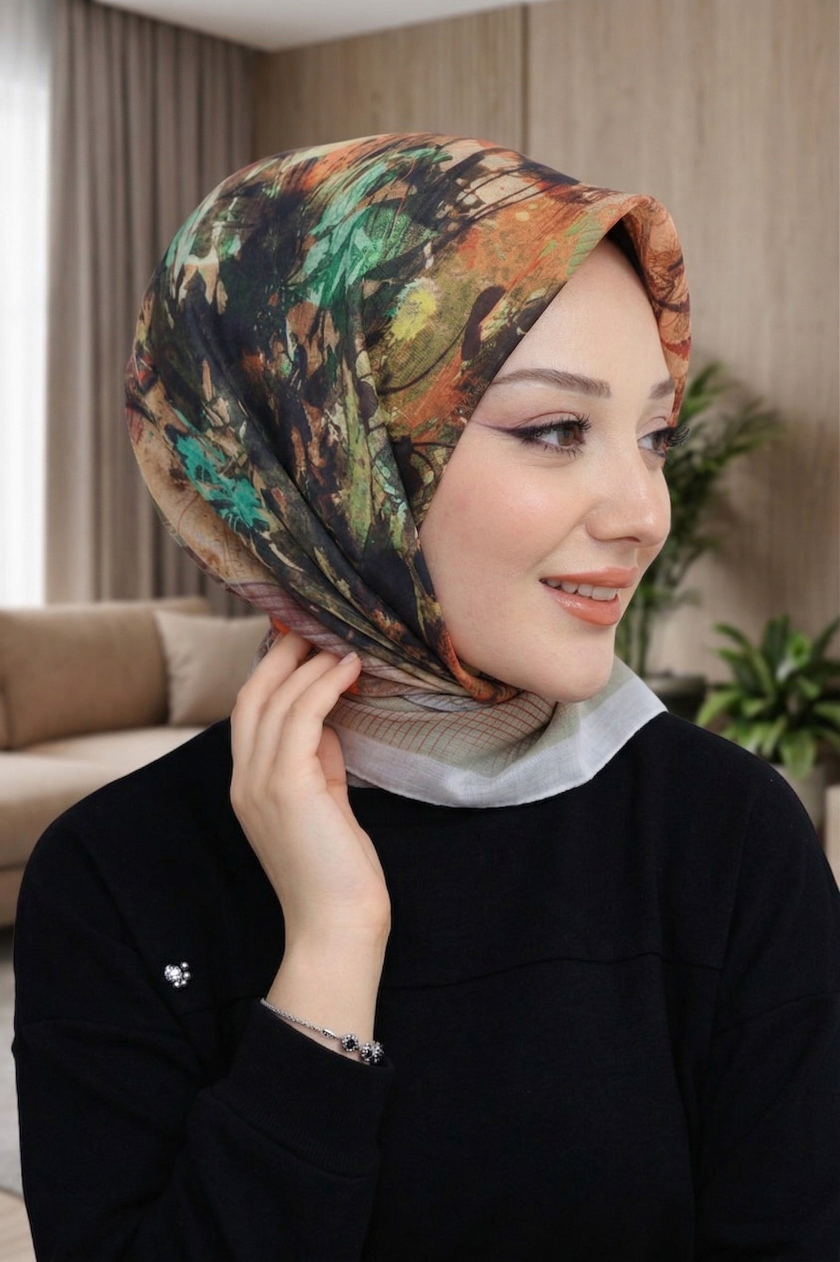 Desenli Soft Eşarp - 054
