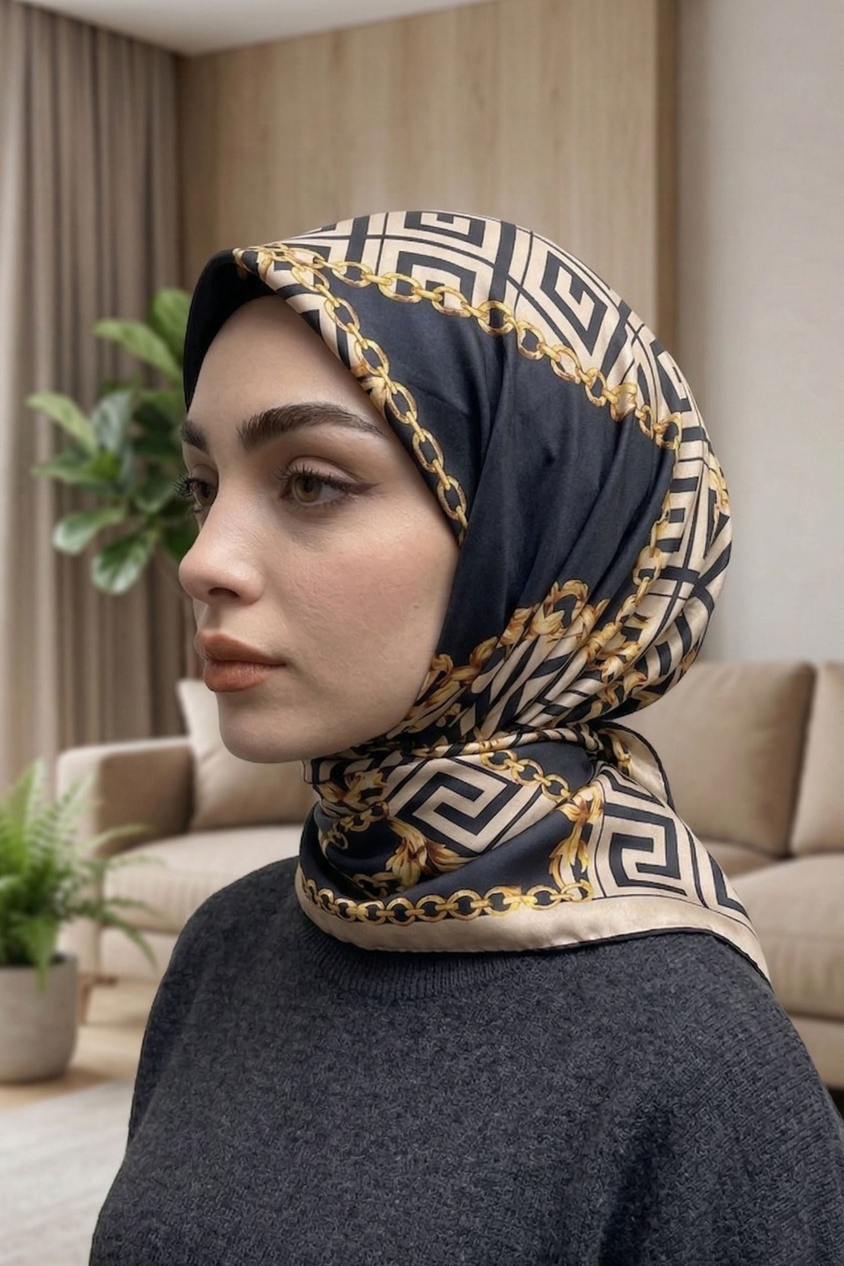 Desenli Soft Eşarp - 057