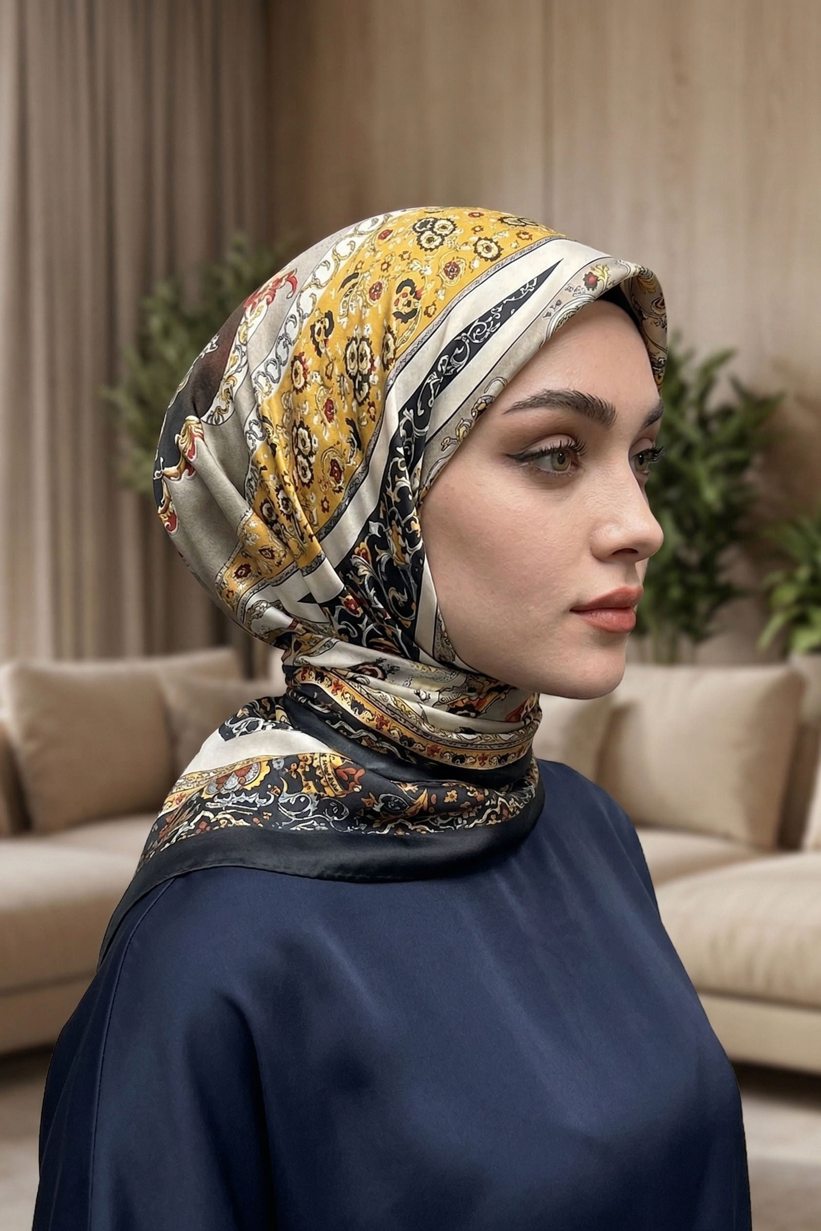 Desenli Soft Eşarp - 058