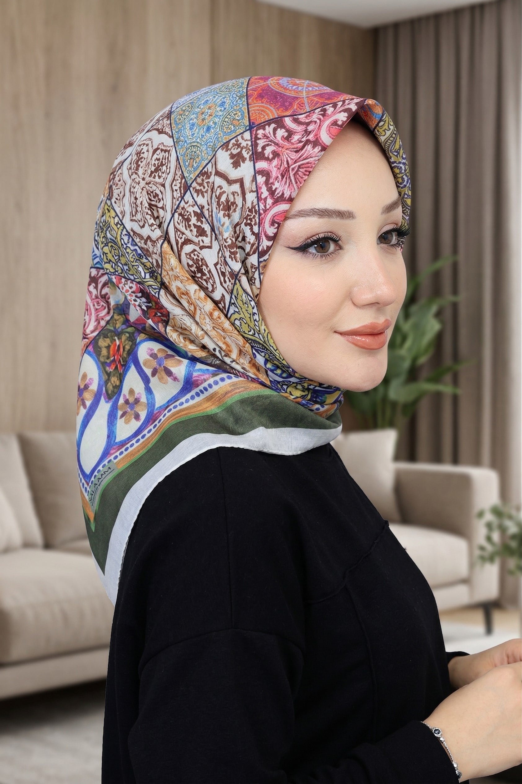 Desenli Soft Eşarp - 059