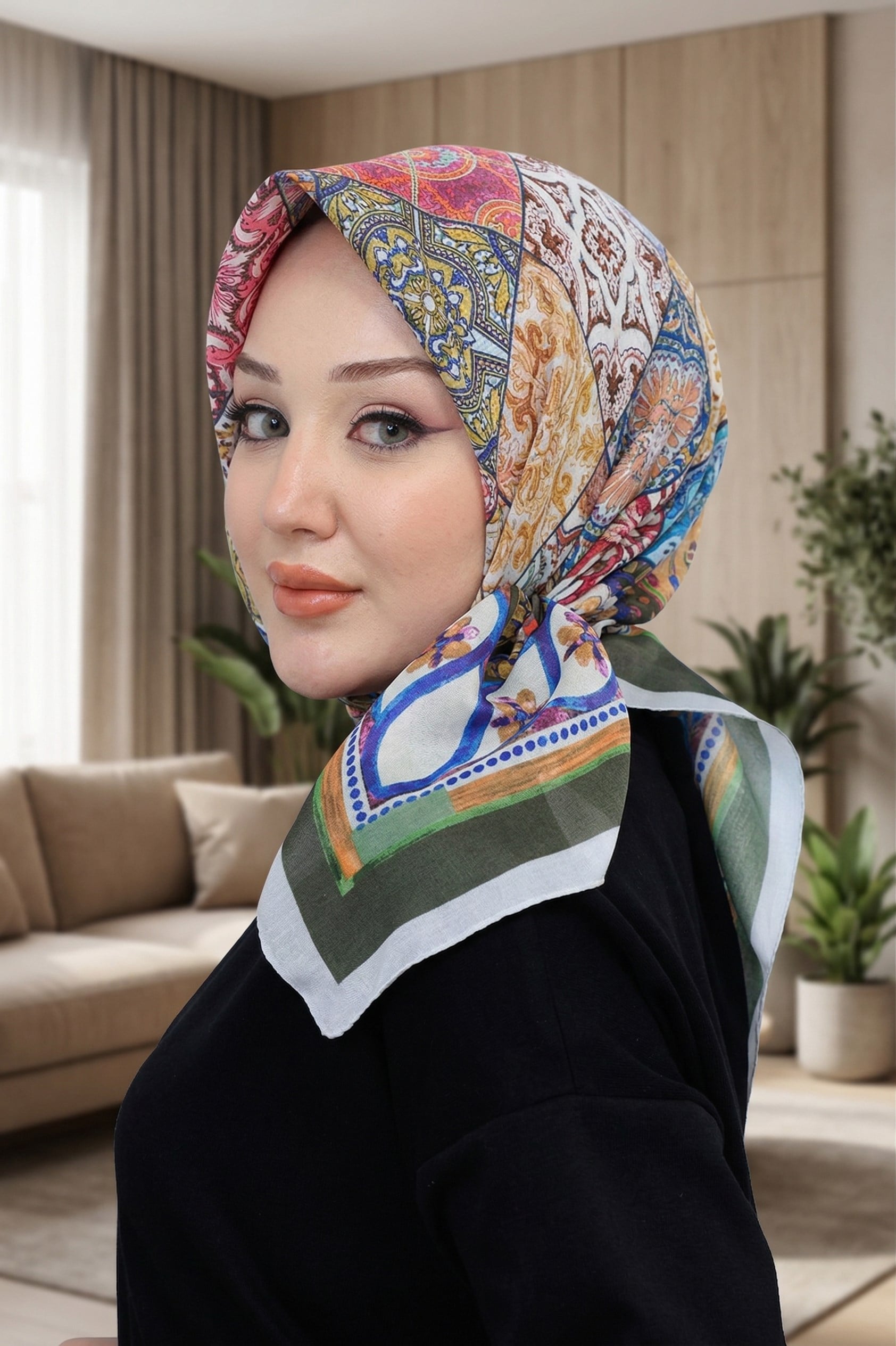 Desenli Soft Eşarp - 059