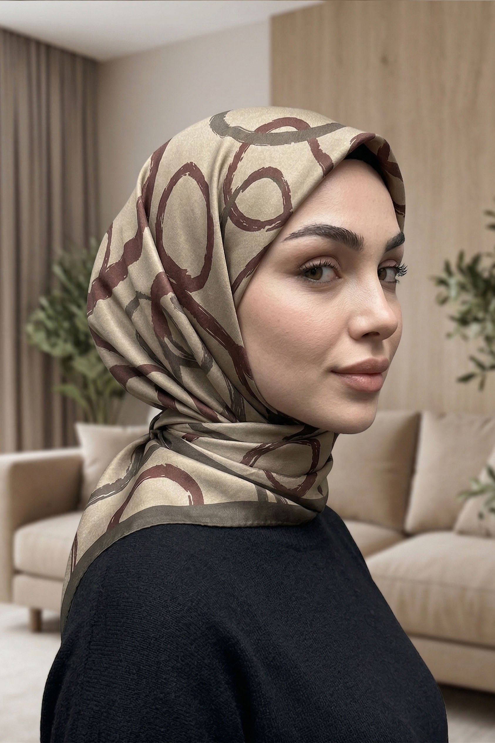 Desenli Soft Eşarp - 064
