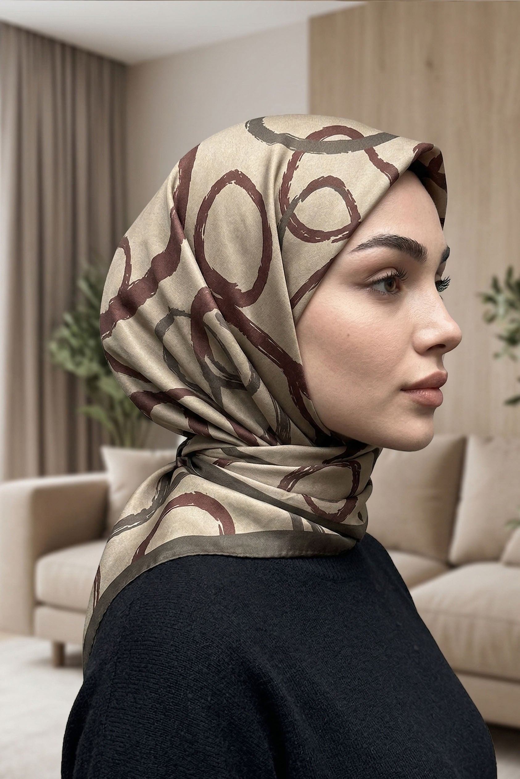 Desenli Soft Eşarp - 064