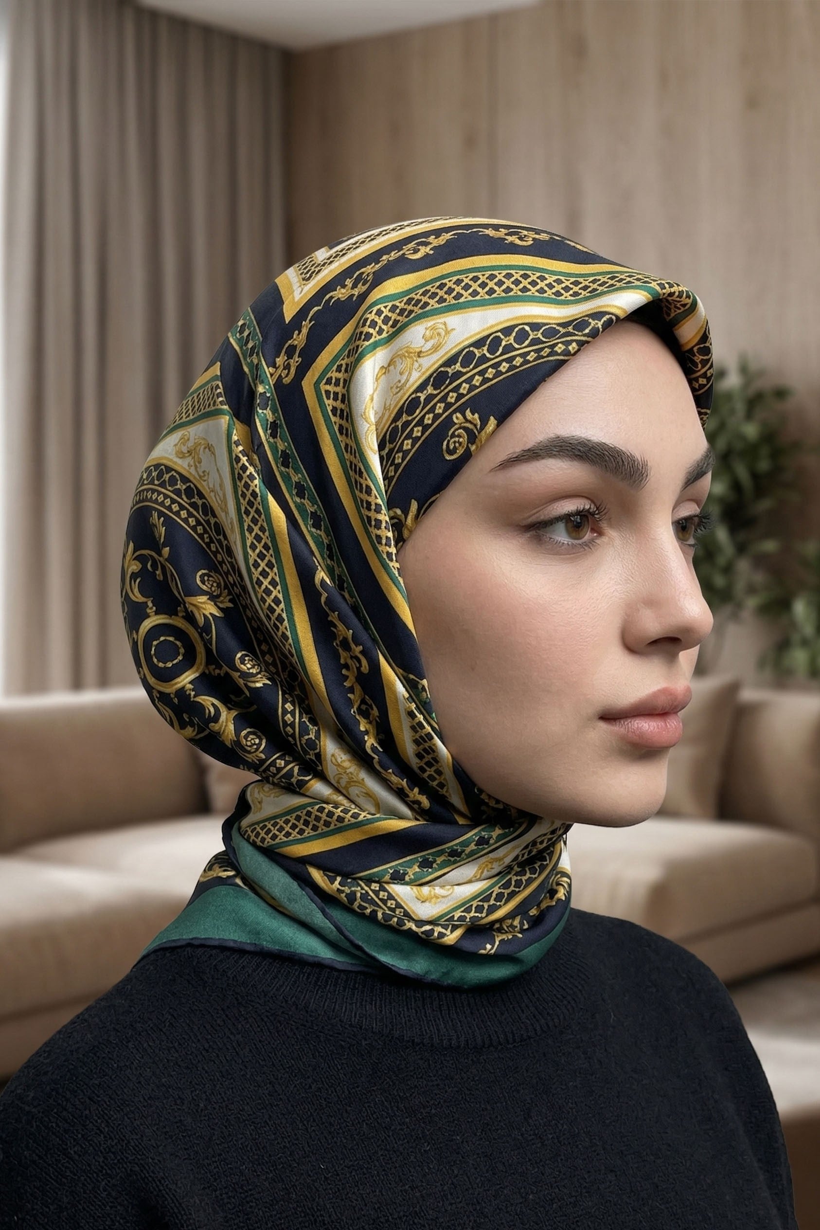 Desenli Soft Eşarp - 070
