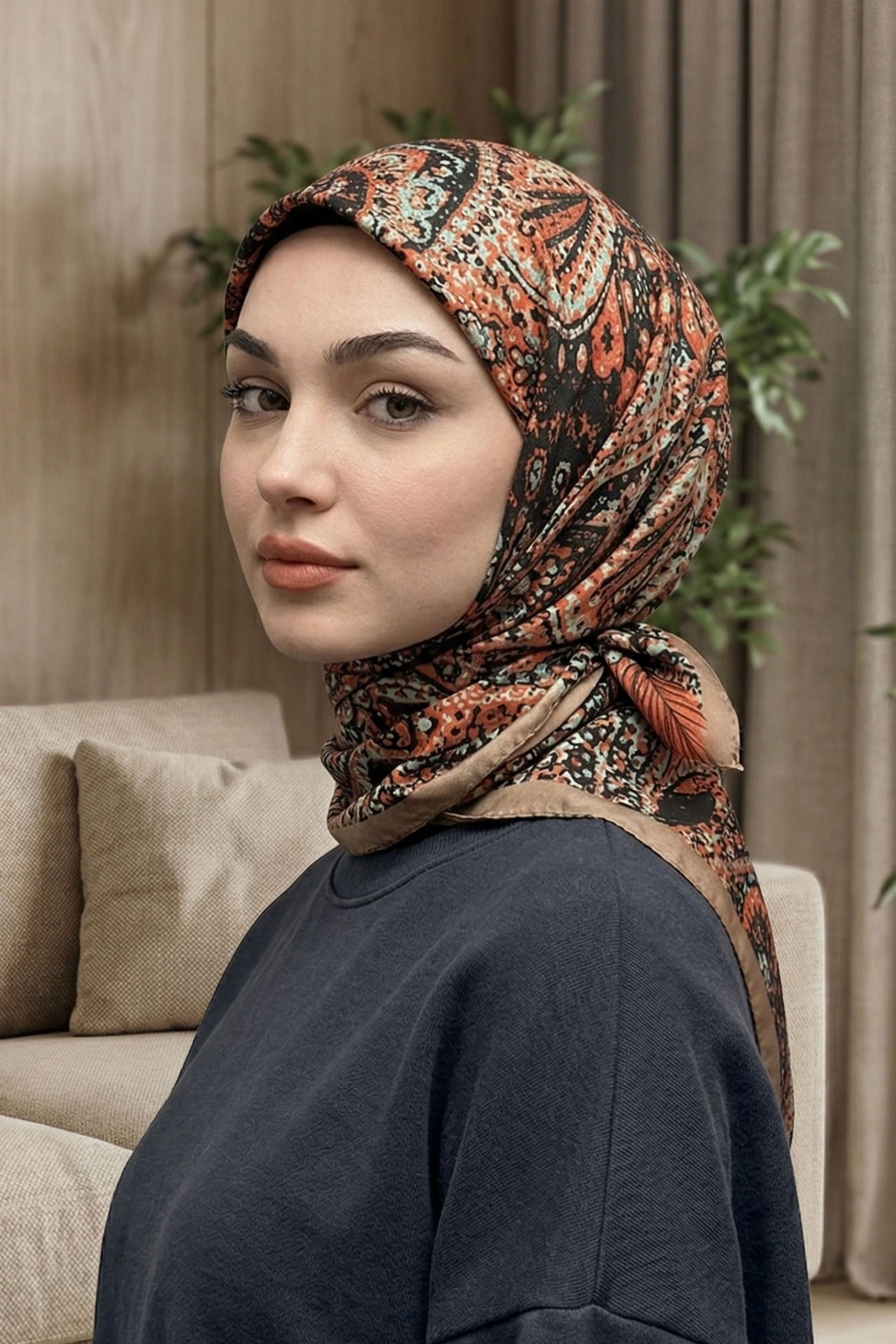 Desenli Soft Eşarp - 073