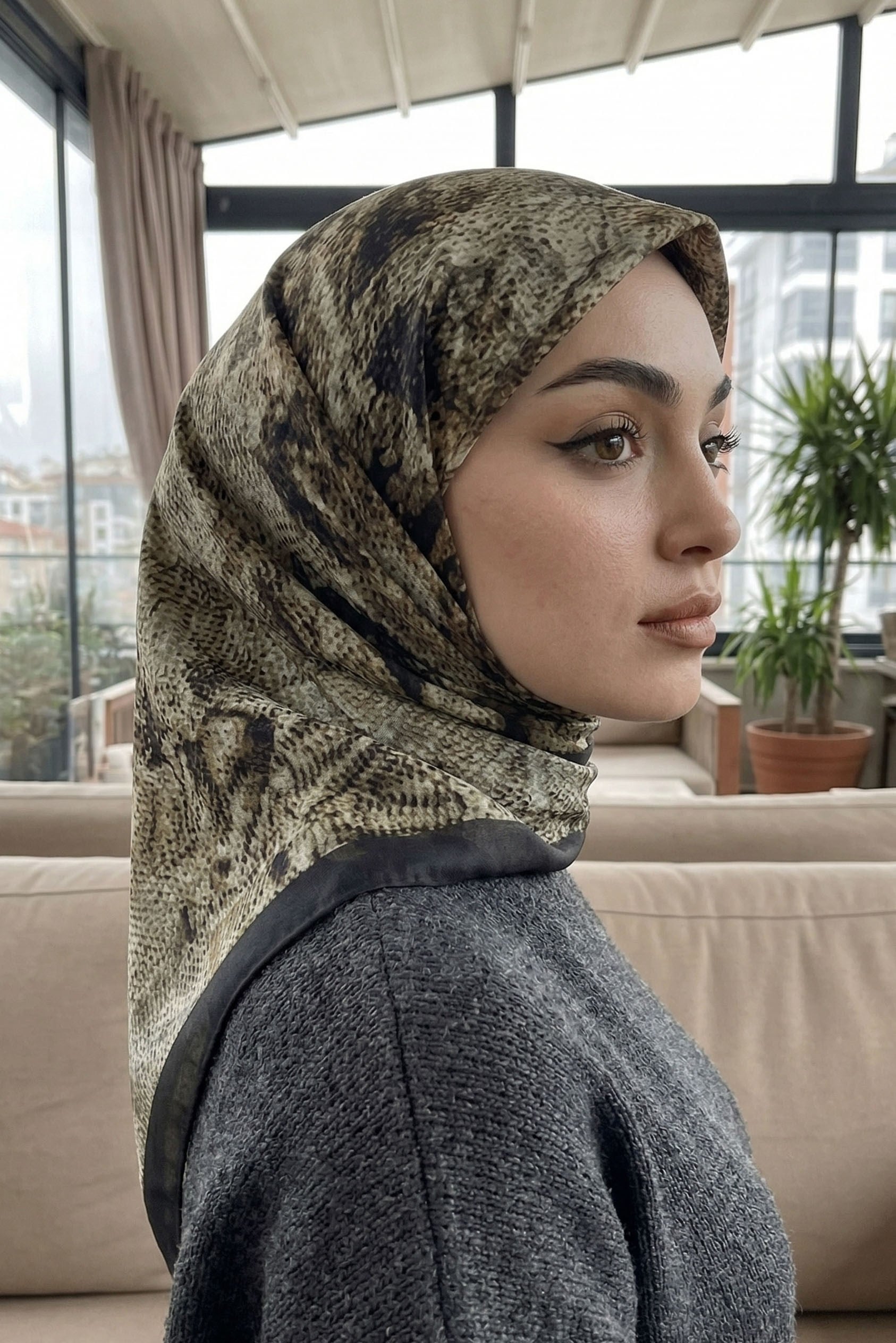Desenli Soft Eşarp - 074