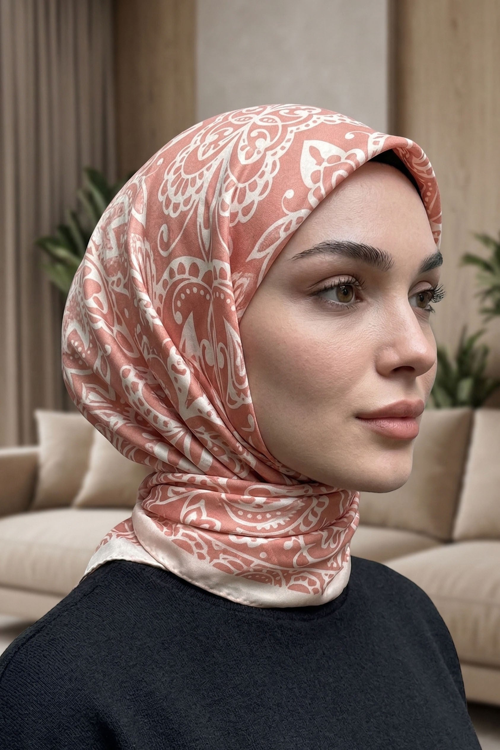 Desenli Soft Eşarp - 075