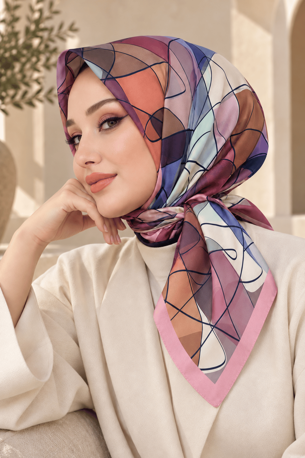 Desenli Soft Eşarp - 078