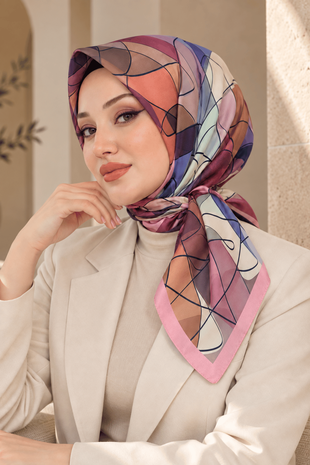 Desenli Soft Eşarp - 078