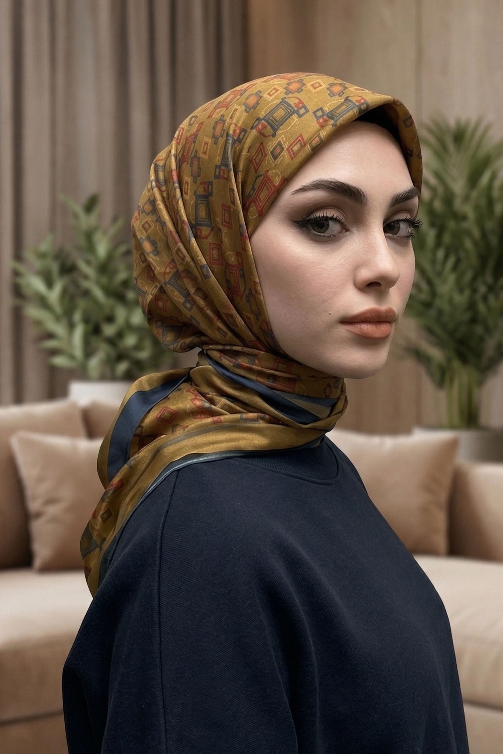 Desenli Soft Eşarp - 078