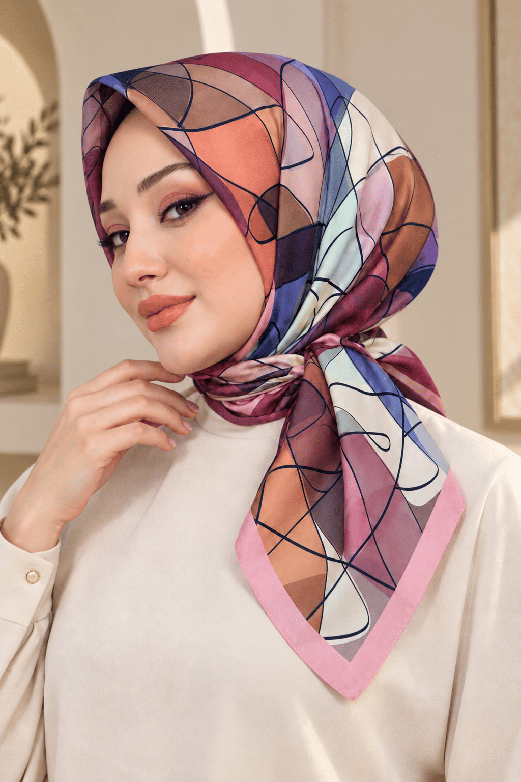 Desenli Soft Eşarp - 078