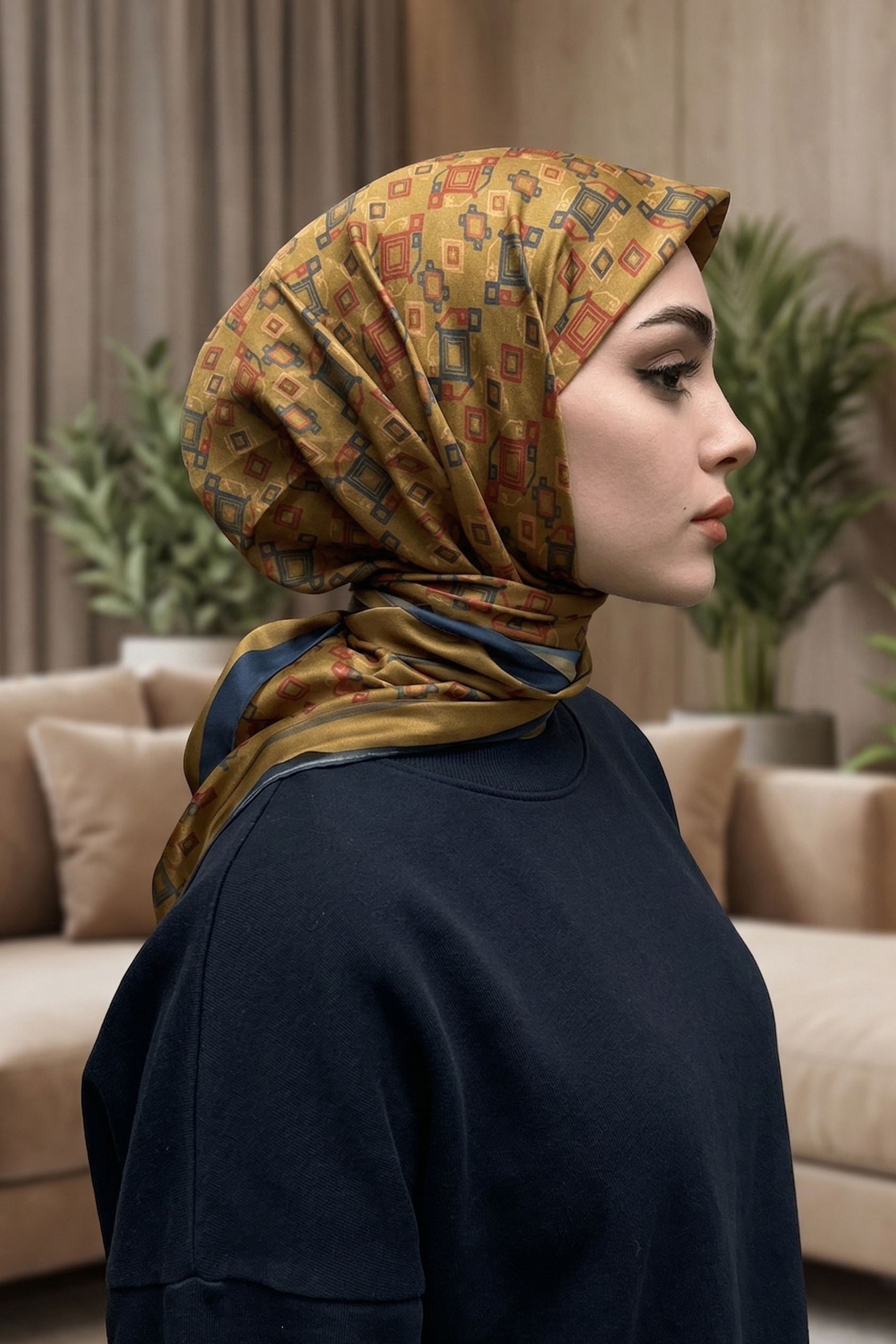 Desenli Soft Eşarp - 078