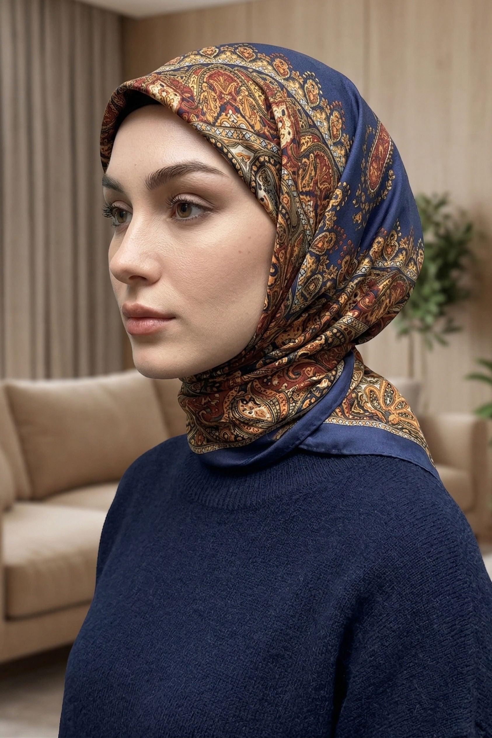 Desenli Soft Eşarp - 080