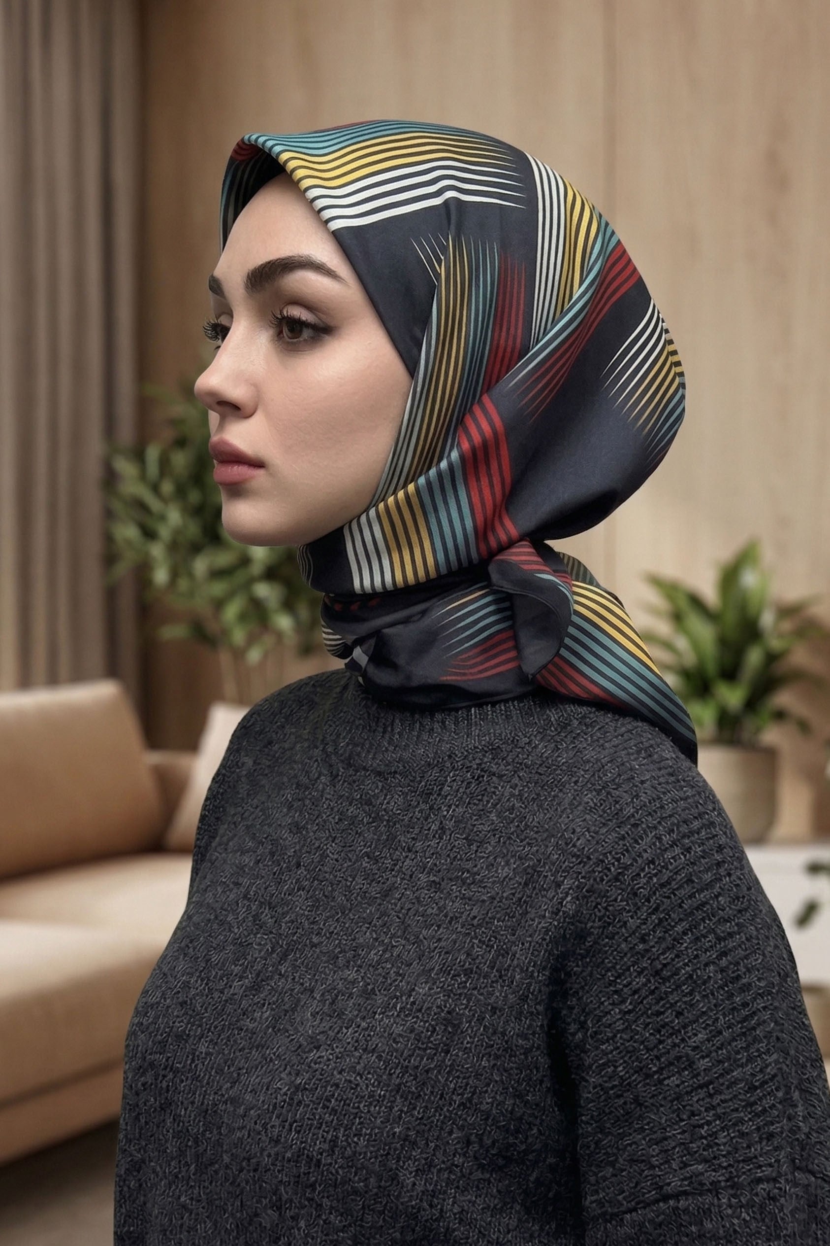 Desenli Soft Eşarp - 081