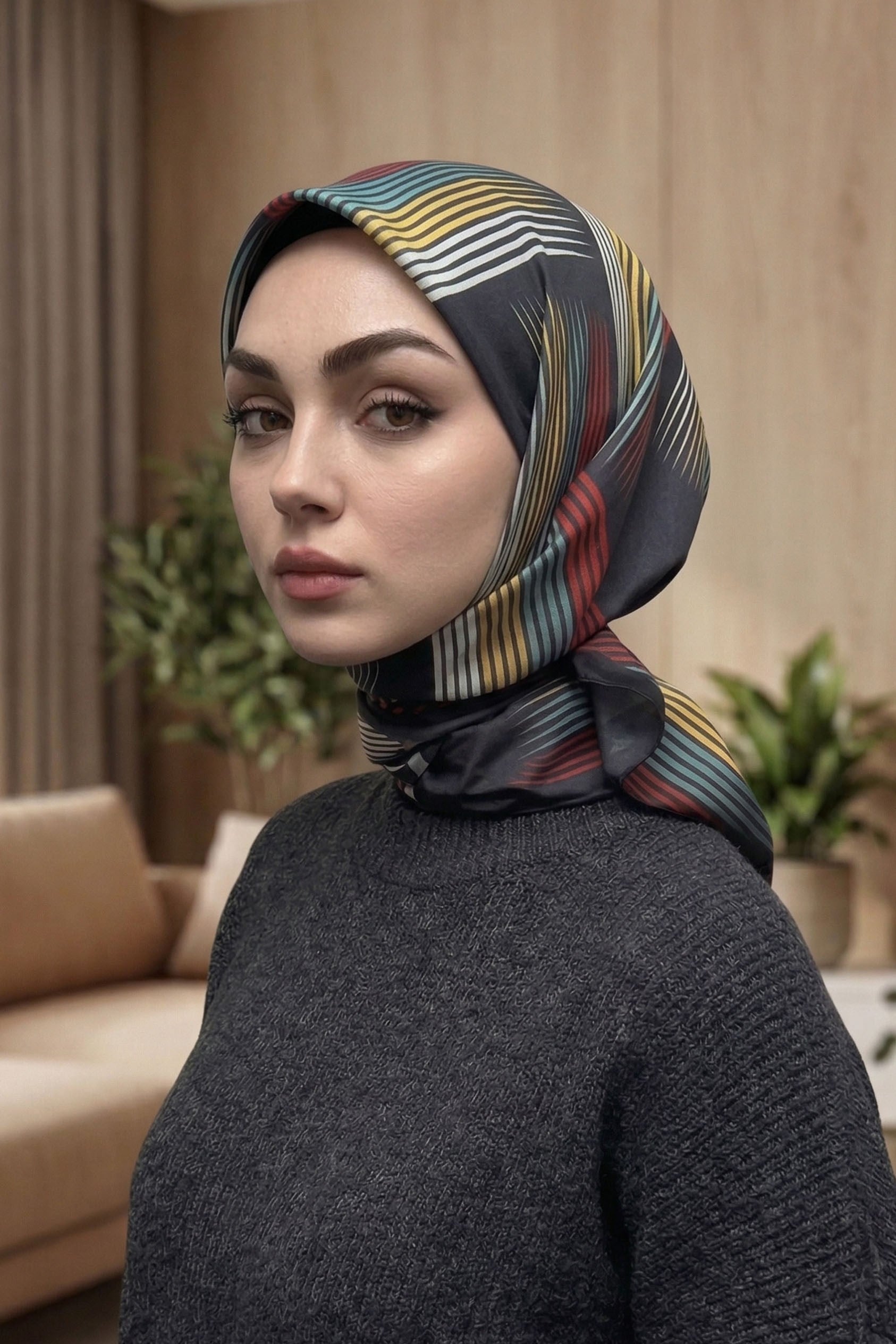 Desenli Soft Eşarp - 081