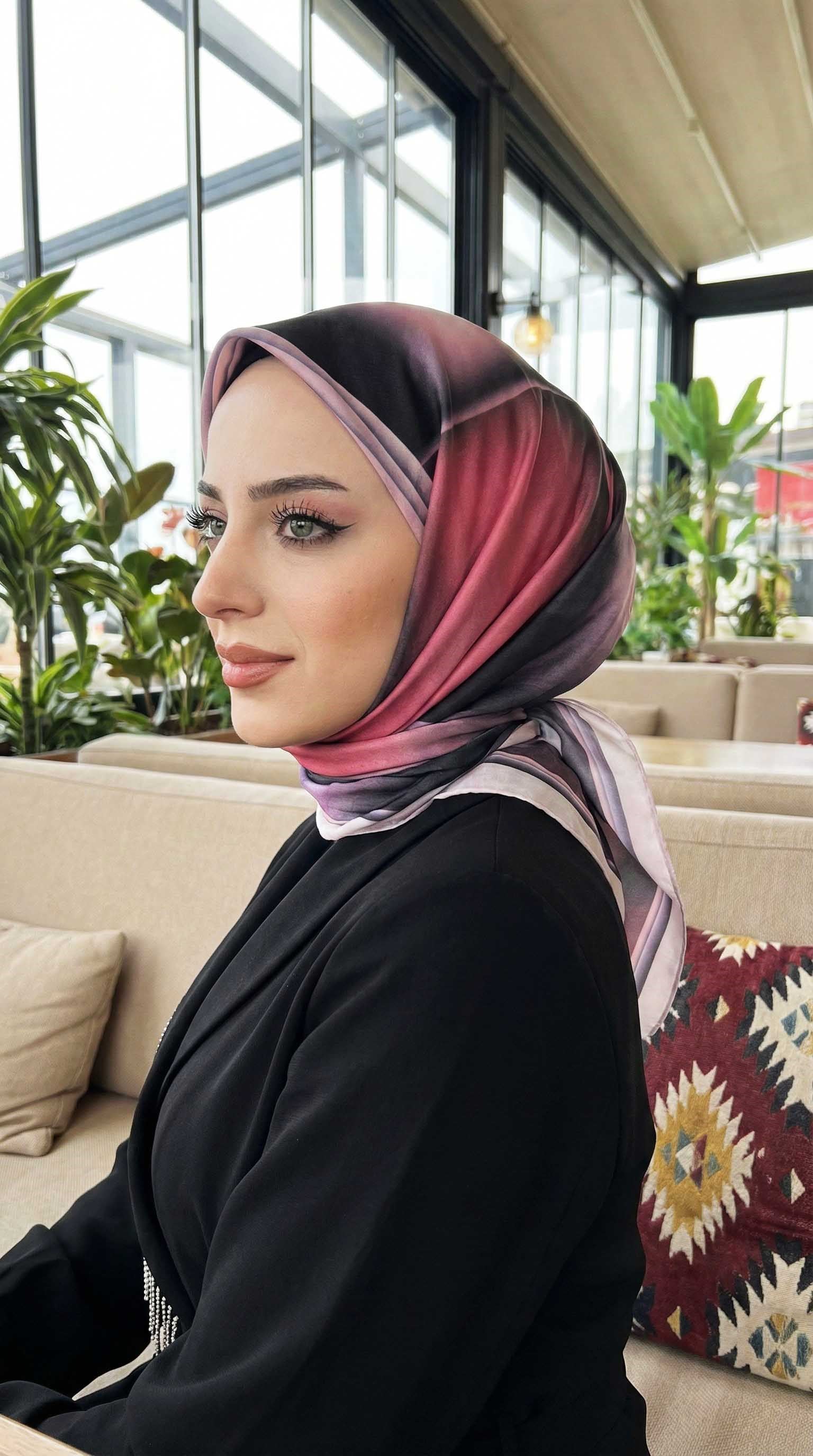 Desenli Soft Eşarp - 090