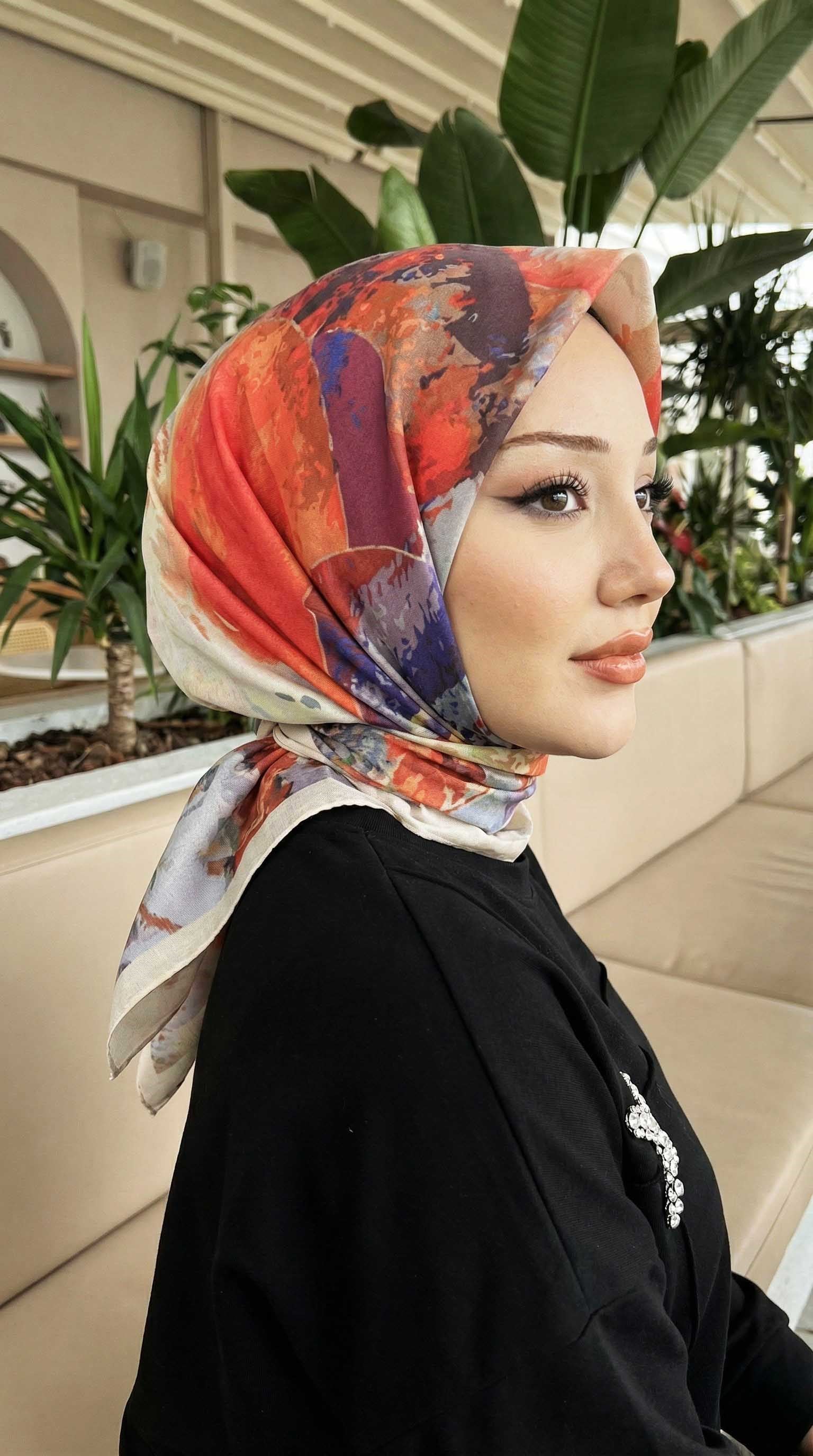 Desenli Soft Eşarp - 109
