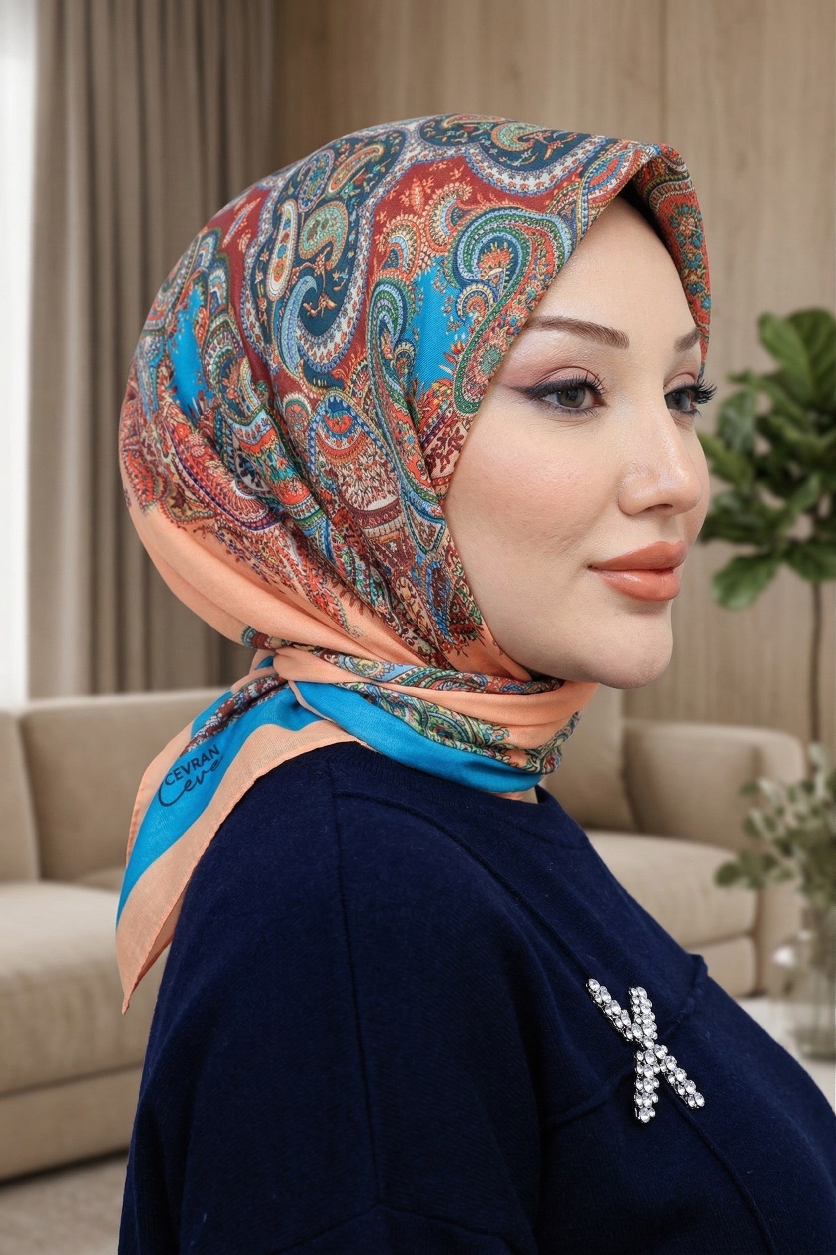 Desenli Soft Eşarp - 115