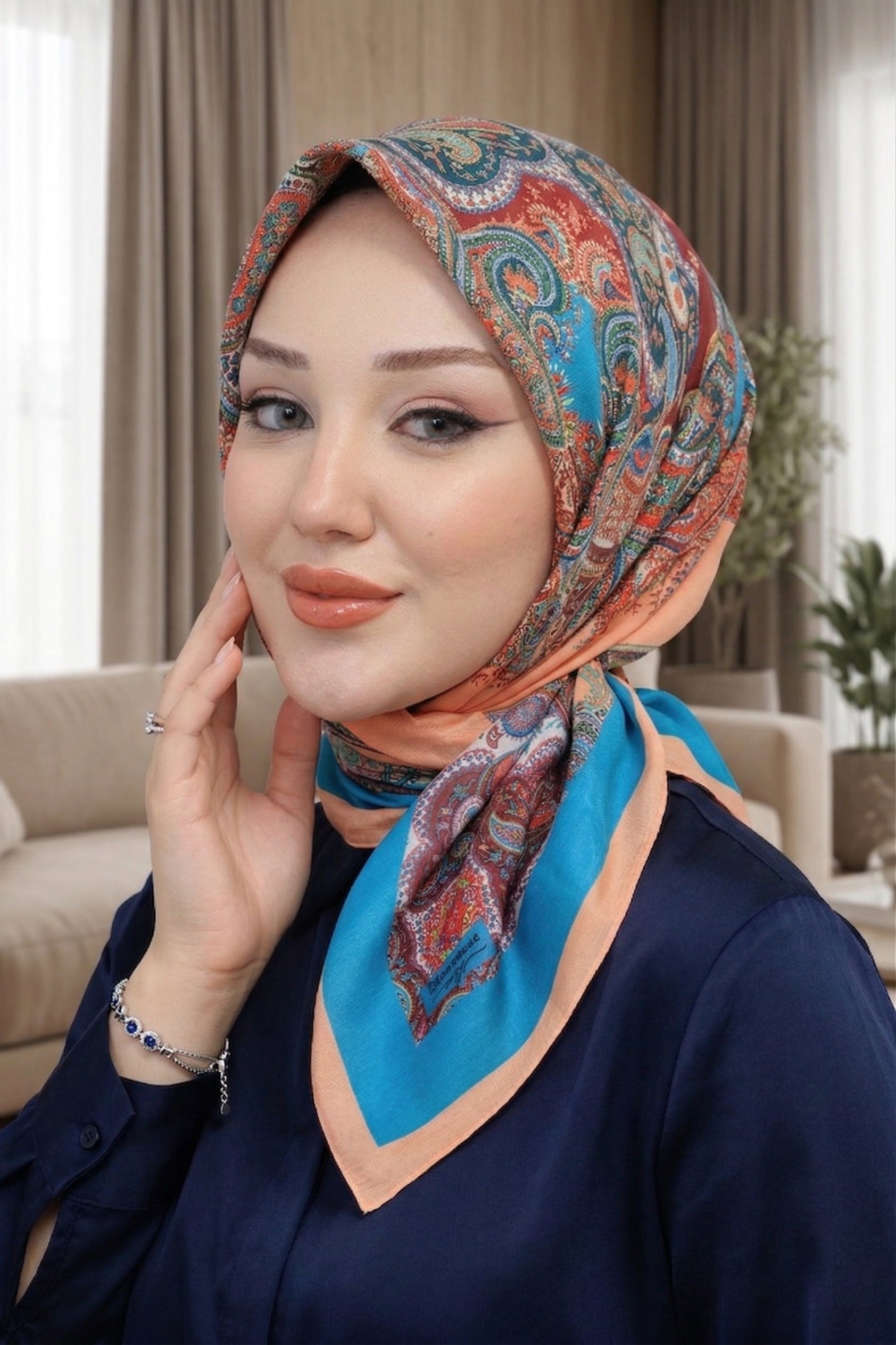 Desenli Soft Eşarp - 115