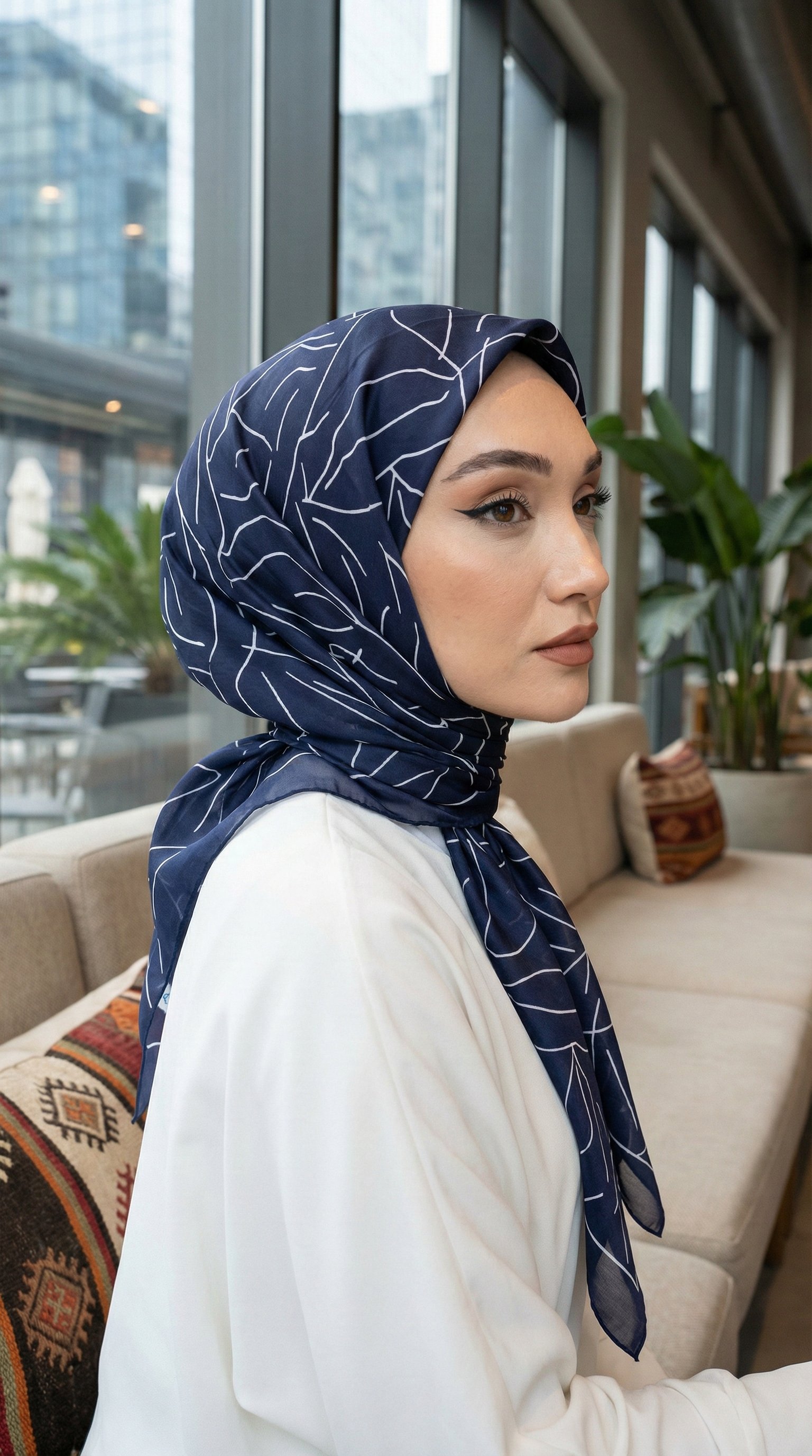 Desenli Soft Eşarp - 120