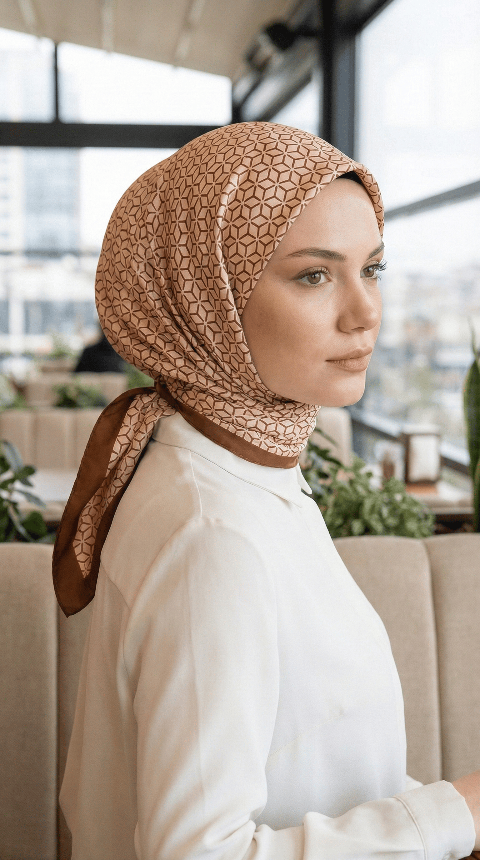 Desenli Soft Eşarp - 124