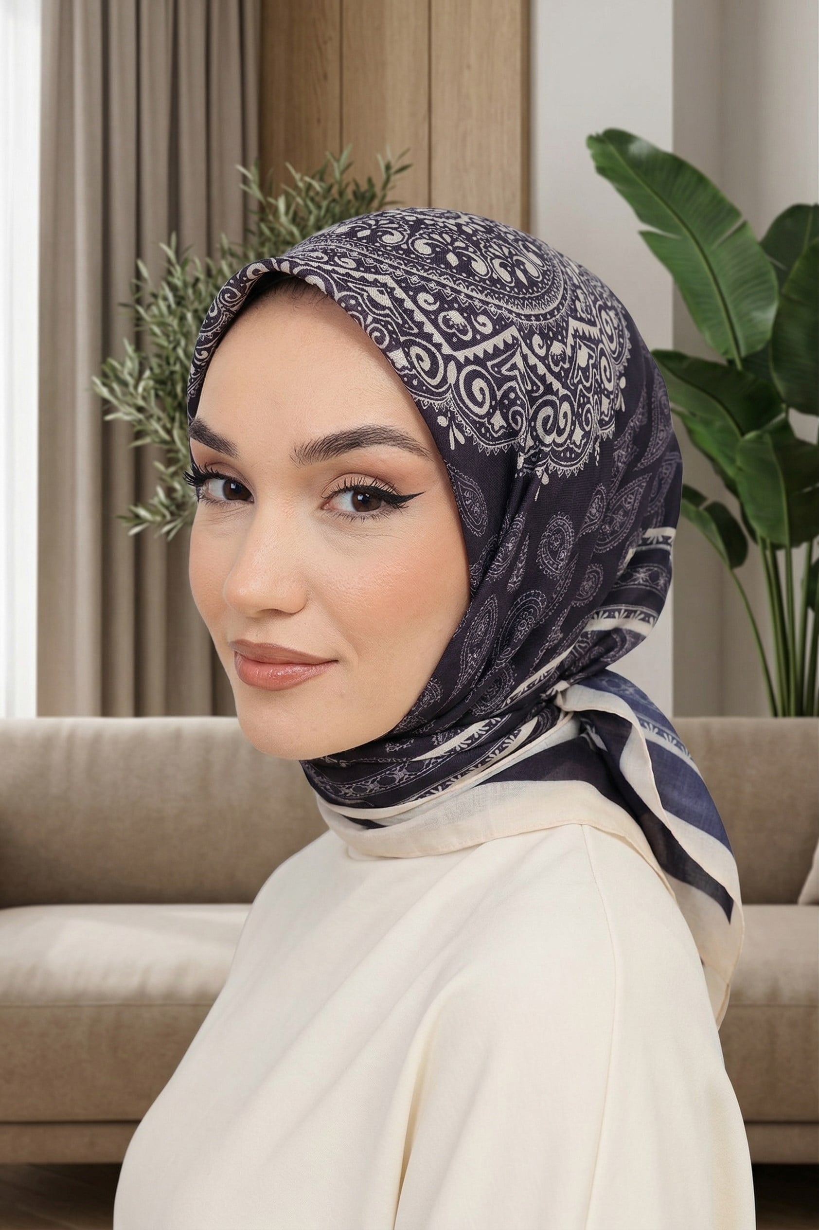 Desenli Soft Eşarp - 130