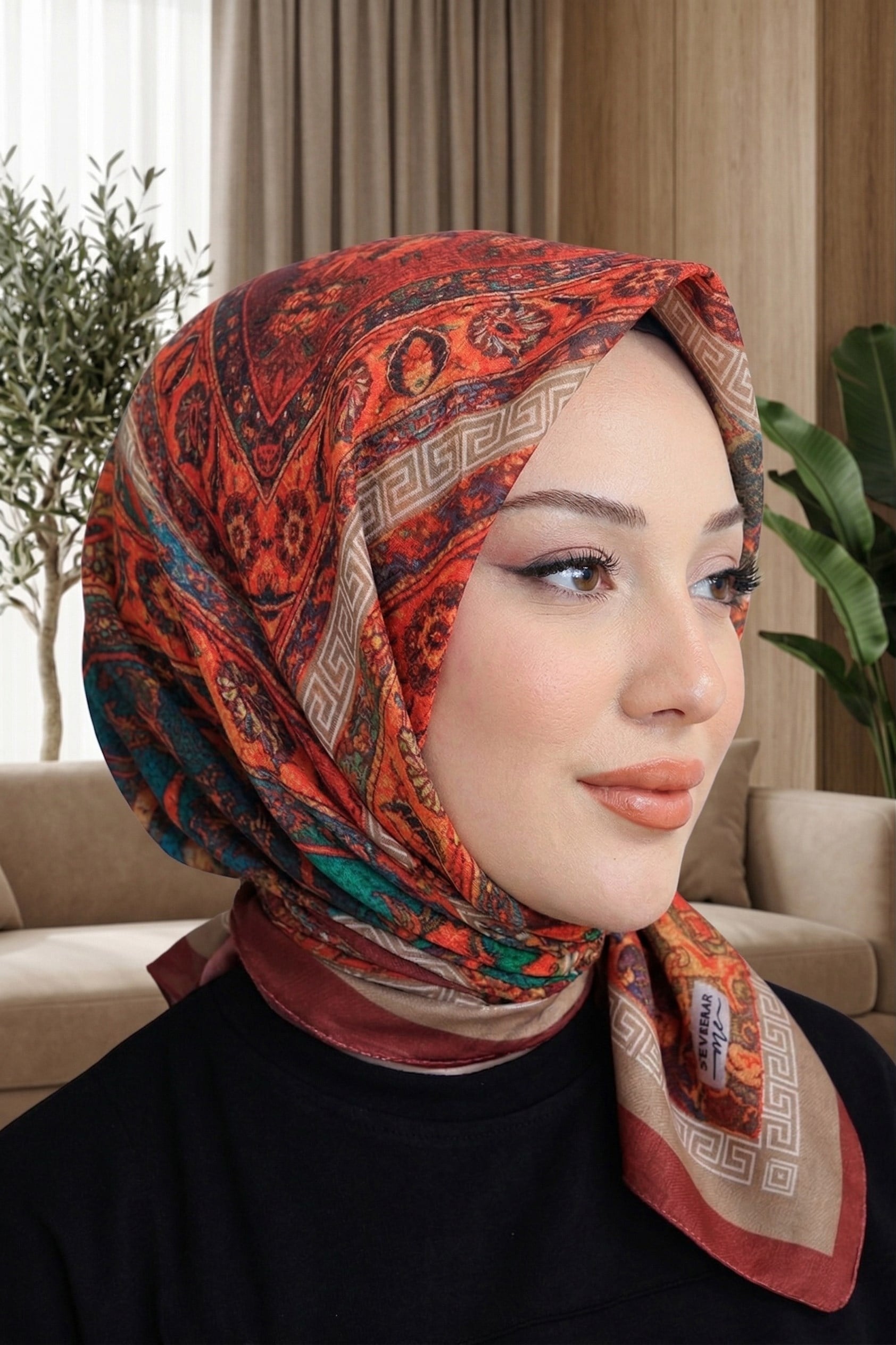 Desenli Soft Eşarp - 131