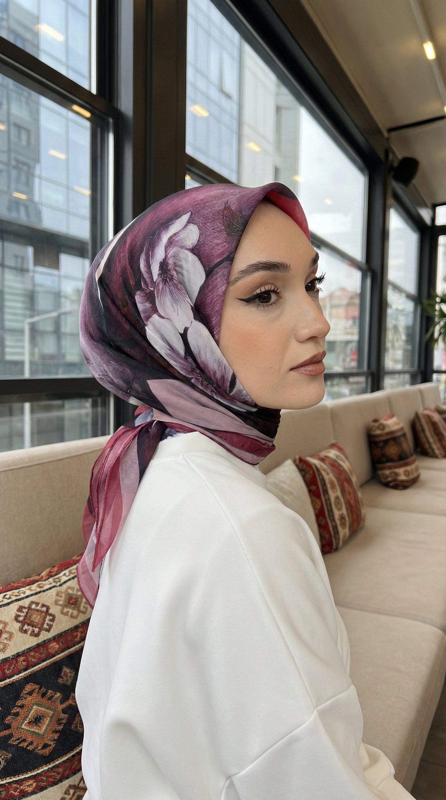 Desenli Soft Eşarp - 137