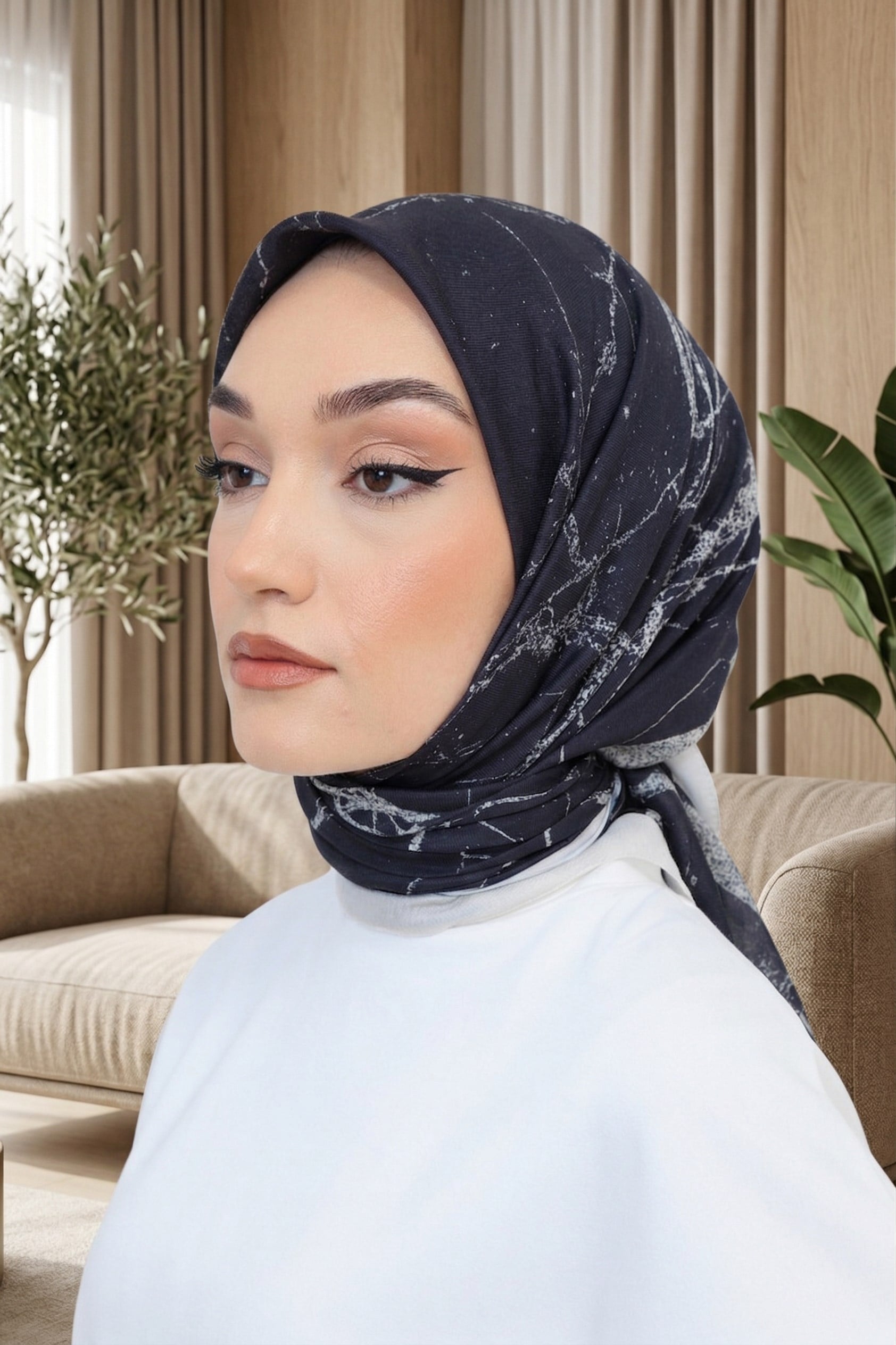 Desenli Soft Eşarp - 144