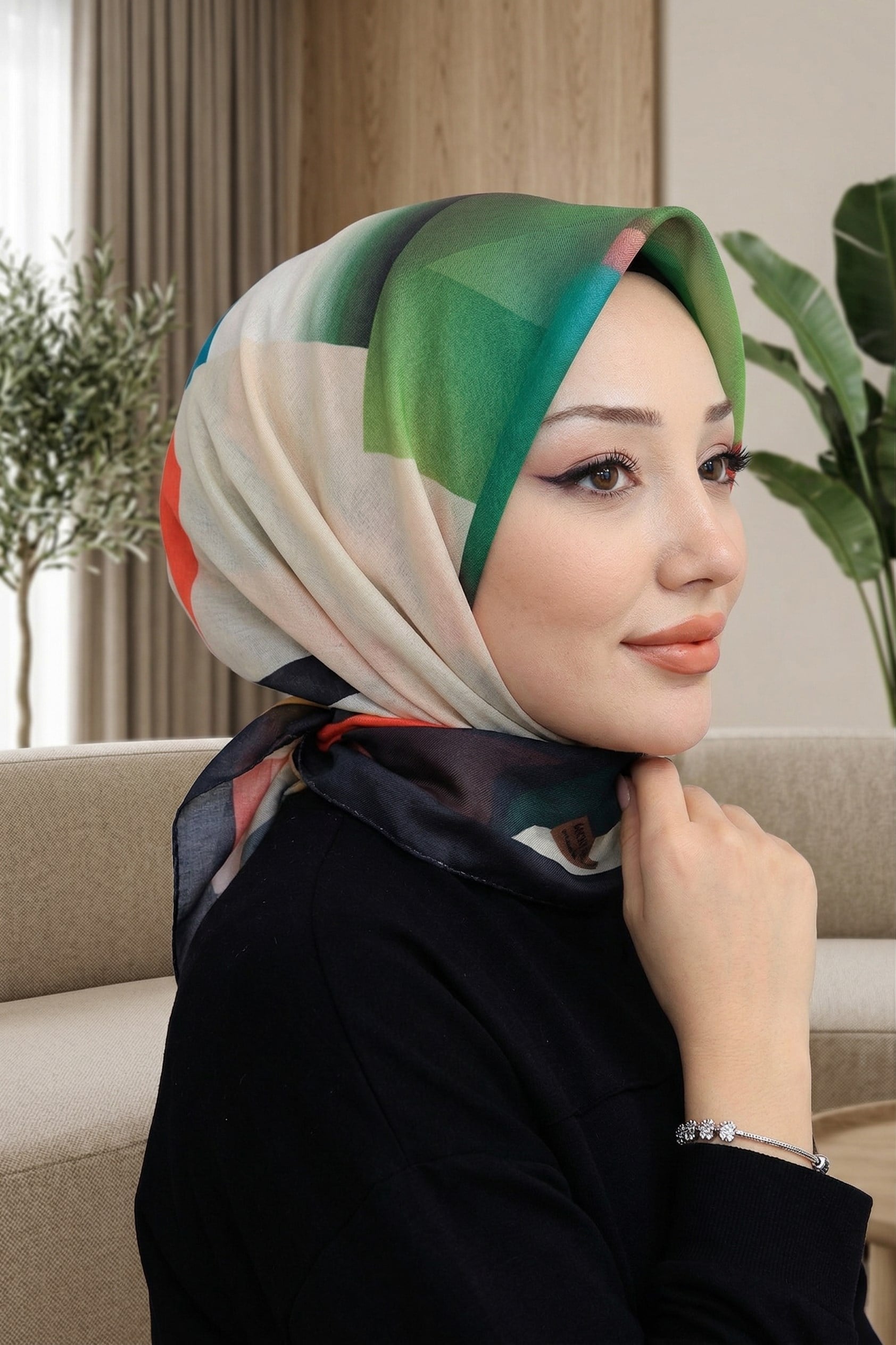 Desenli Soft Eşarp - 146