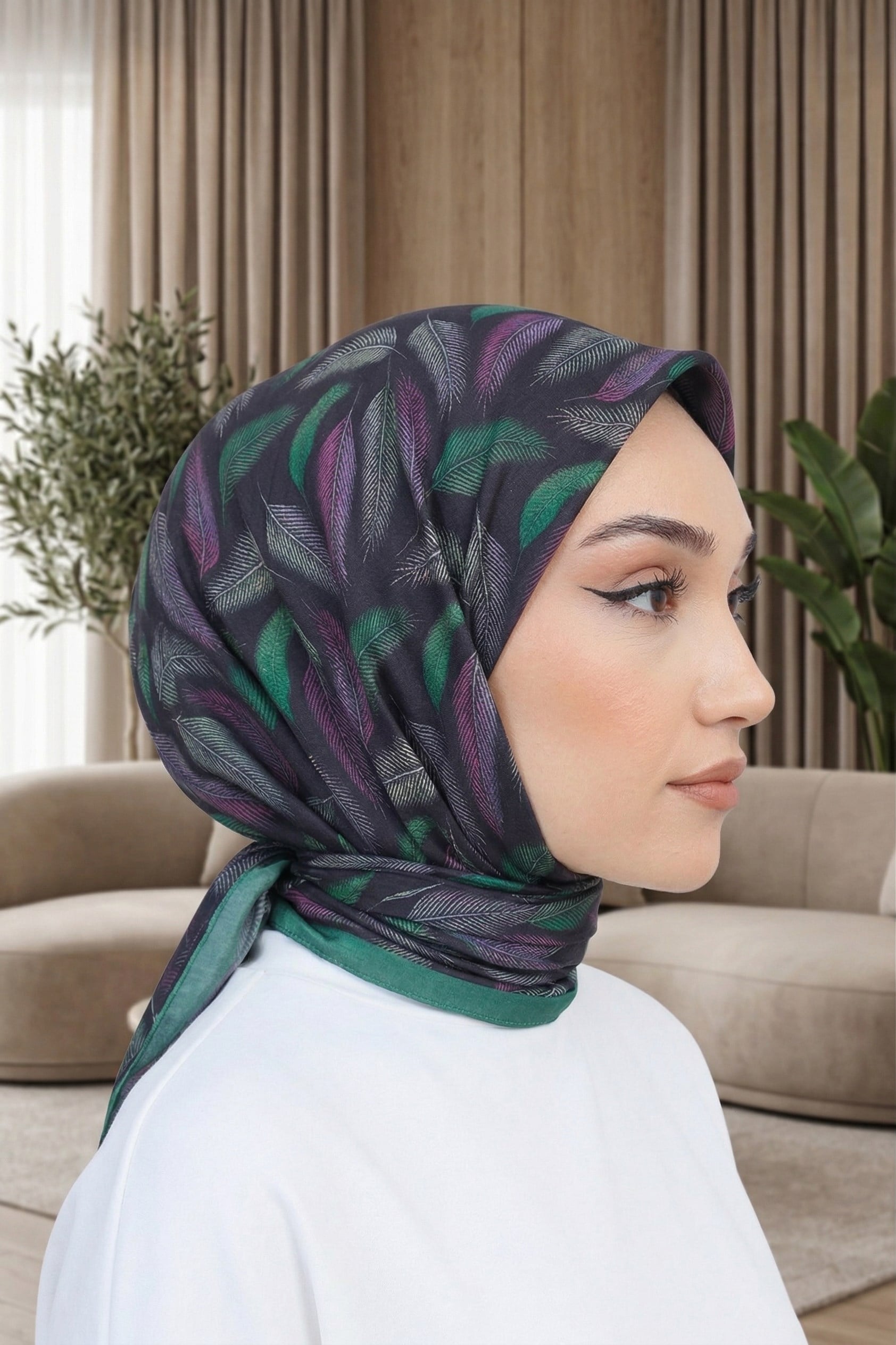 Desenli Soft Eşarp - 147
