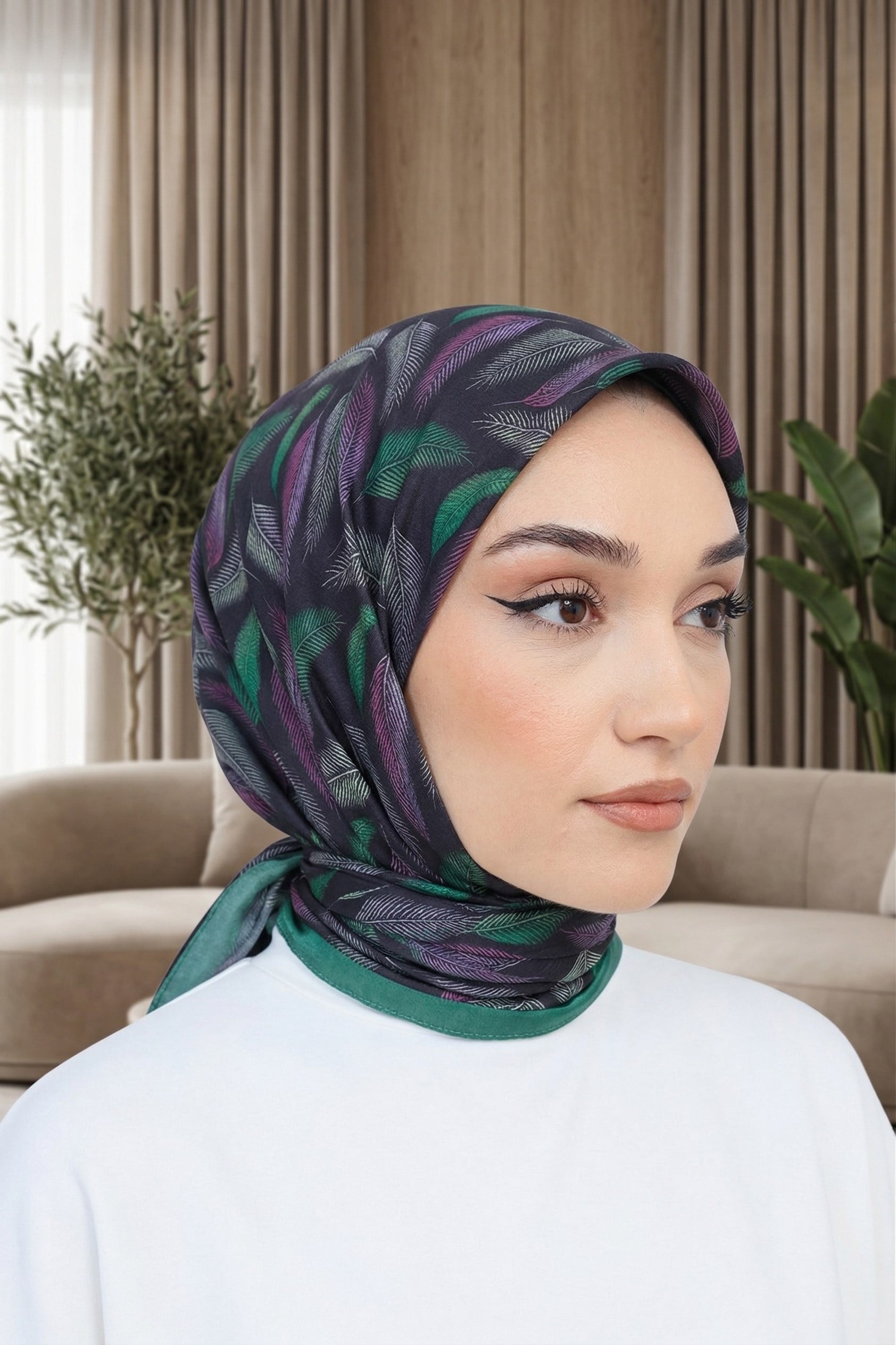 Desenli Soft Eşarp - 147