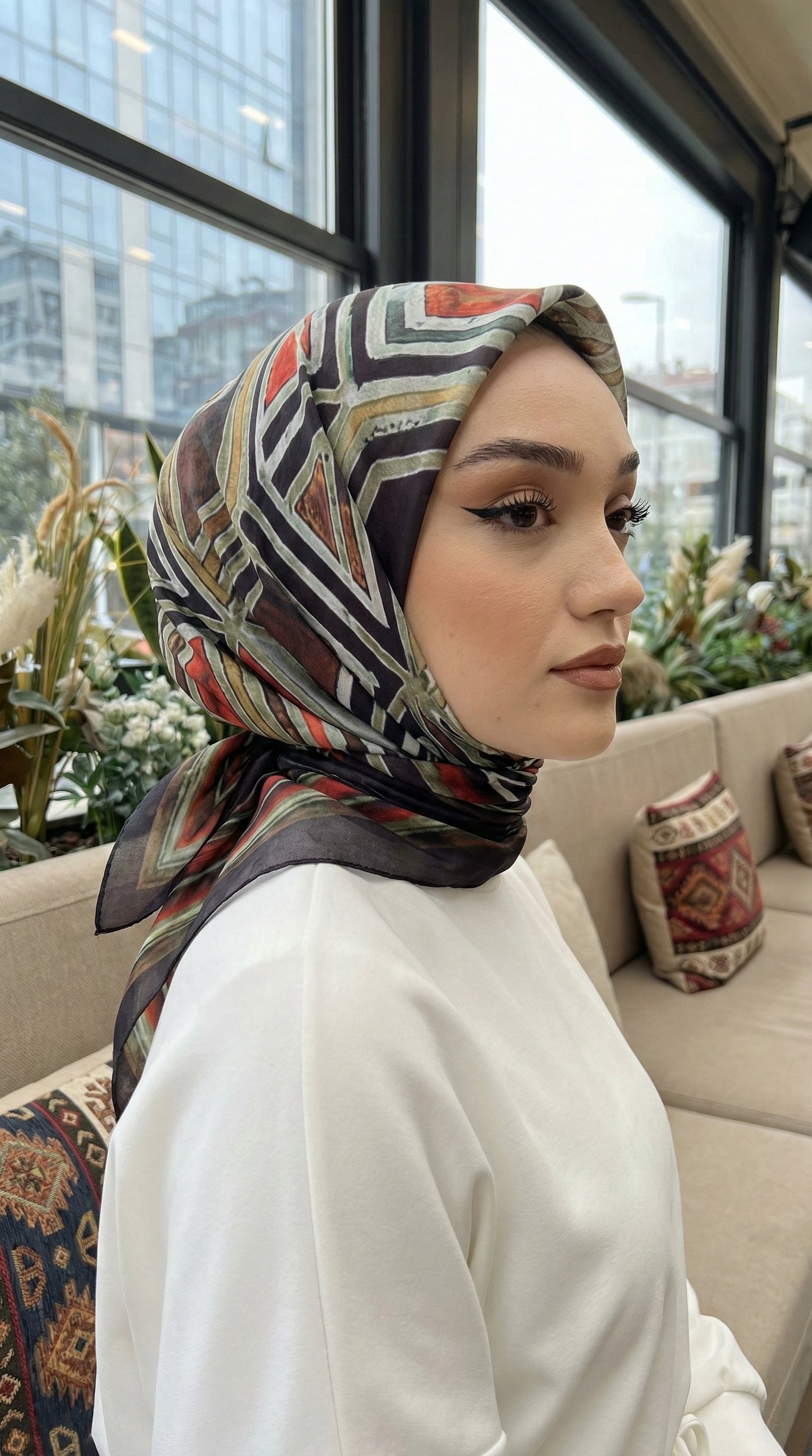 Desenli Soft Eşarp - 149