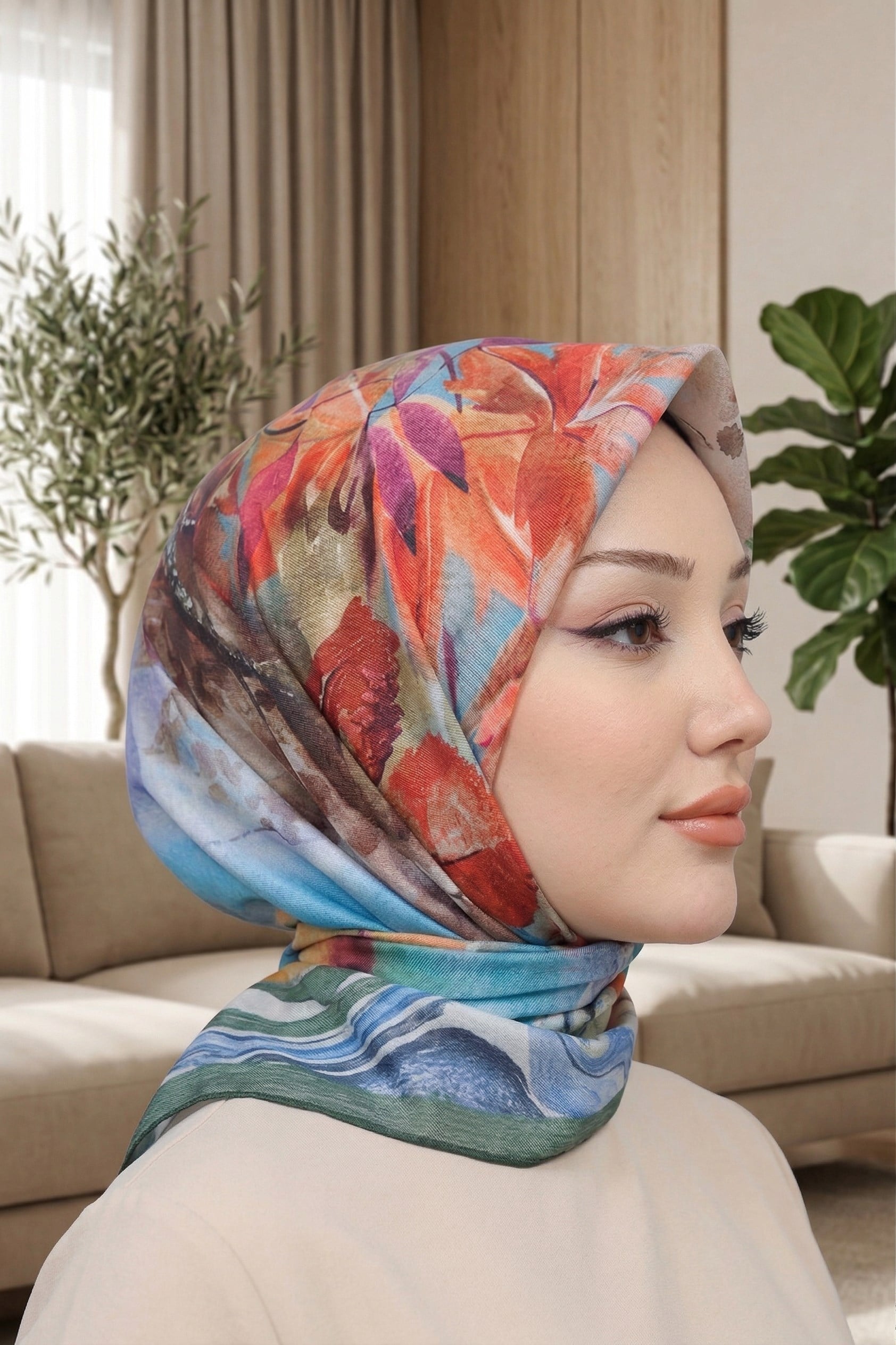 Desenli Soft Eşarp - 150