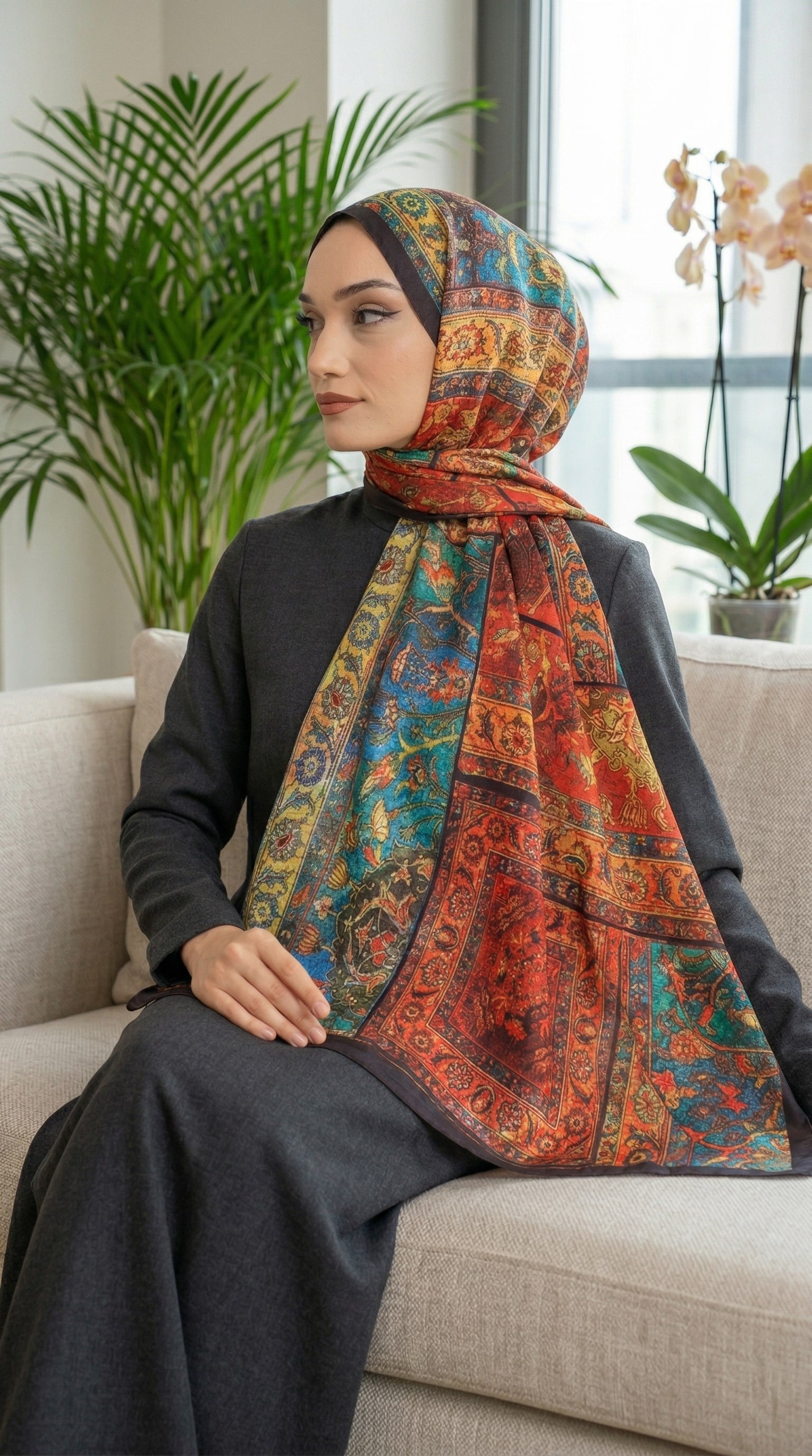 Desenli Soft Şal - 006
