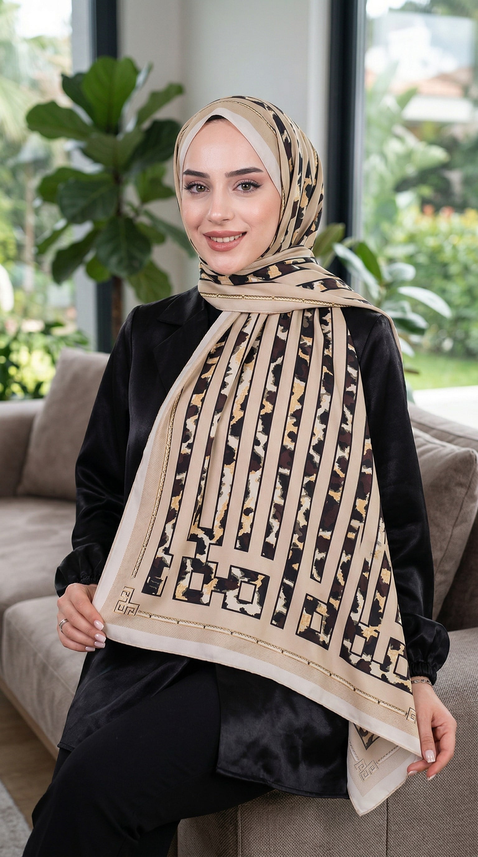 Desenli Soft Şal - 010