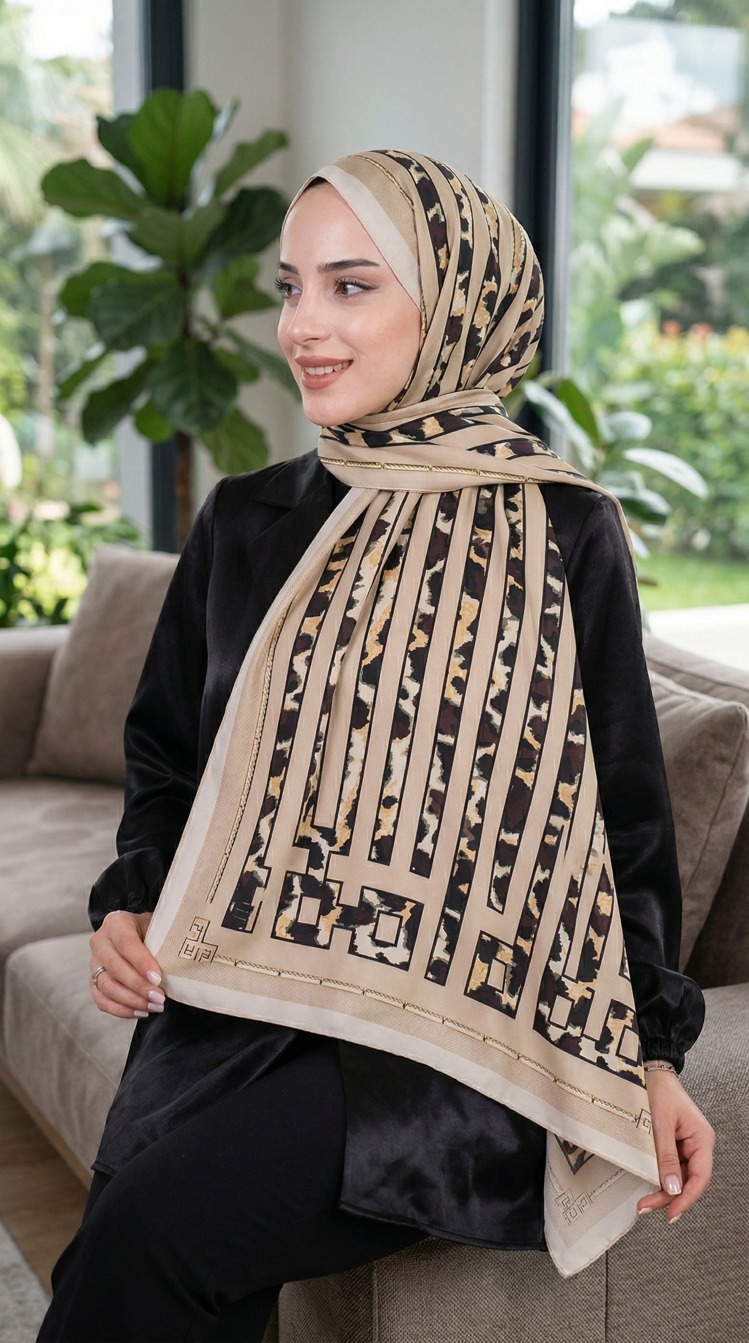Desenli Soft Şal - 010