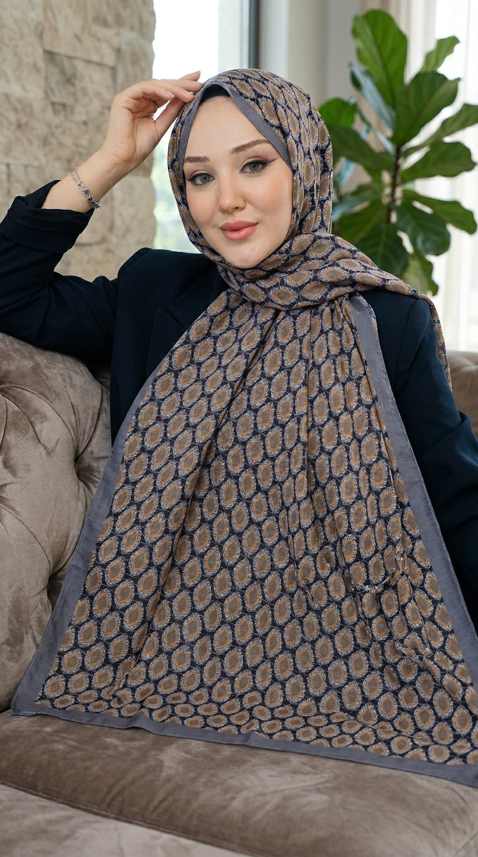 Desenli Soft Şal - 013