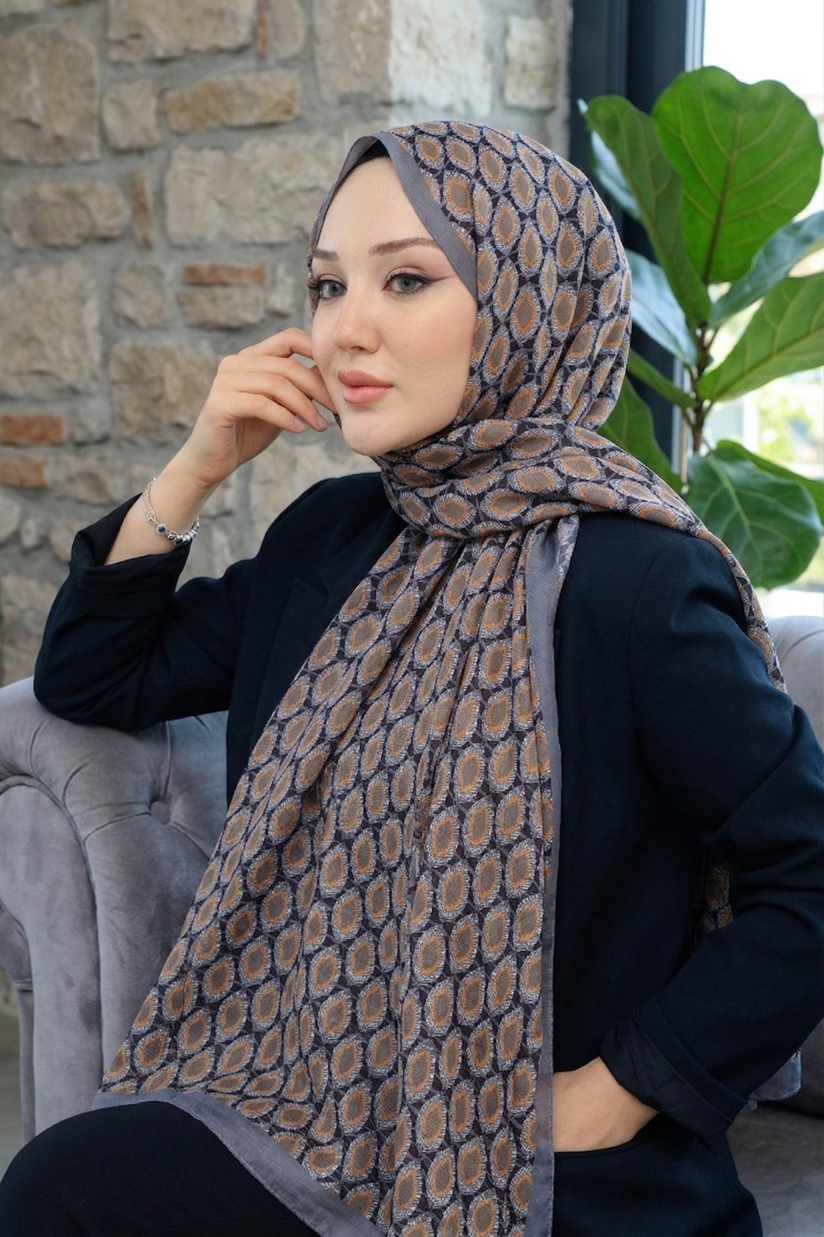 Desenli Soft Şal - 013