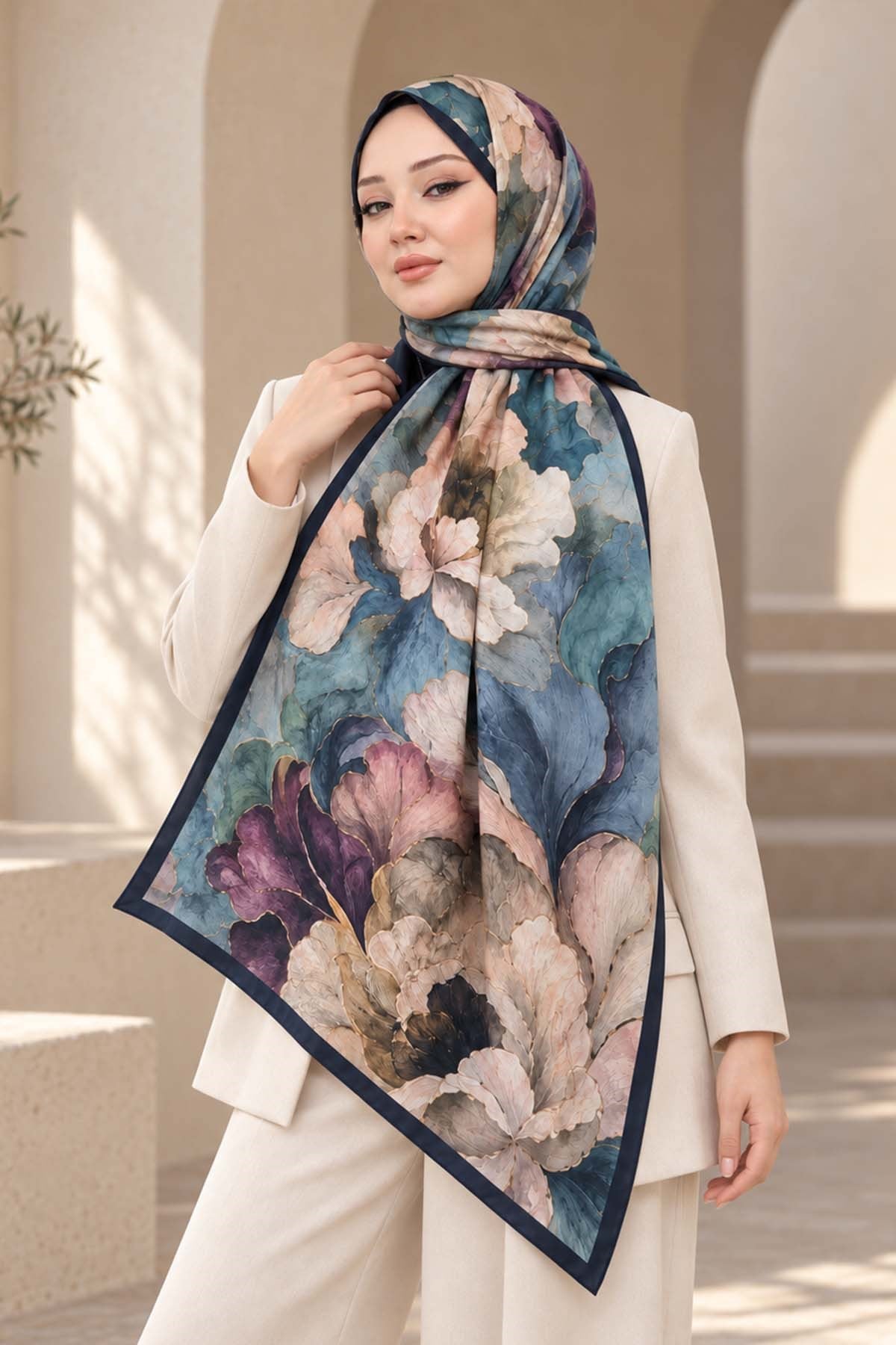 Desenli Soft Şal - 013