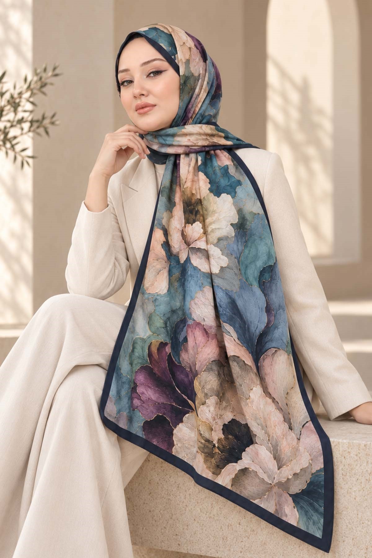 Desenli Soft Şal - 013