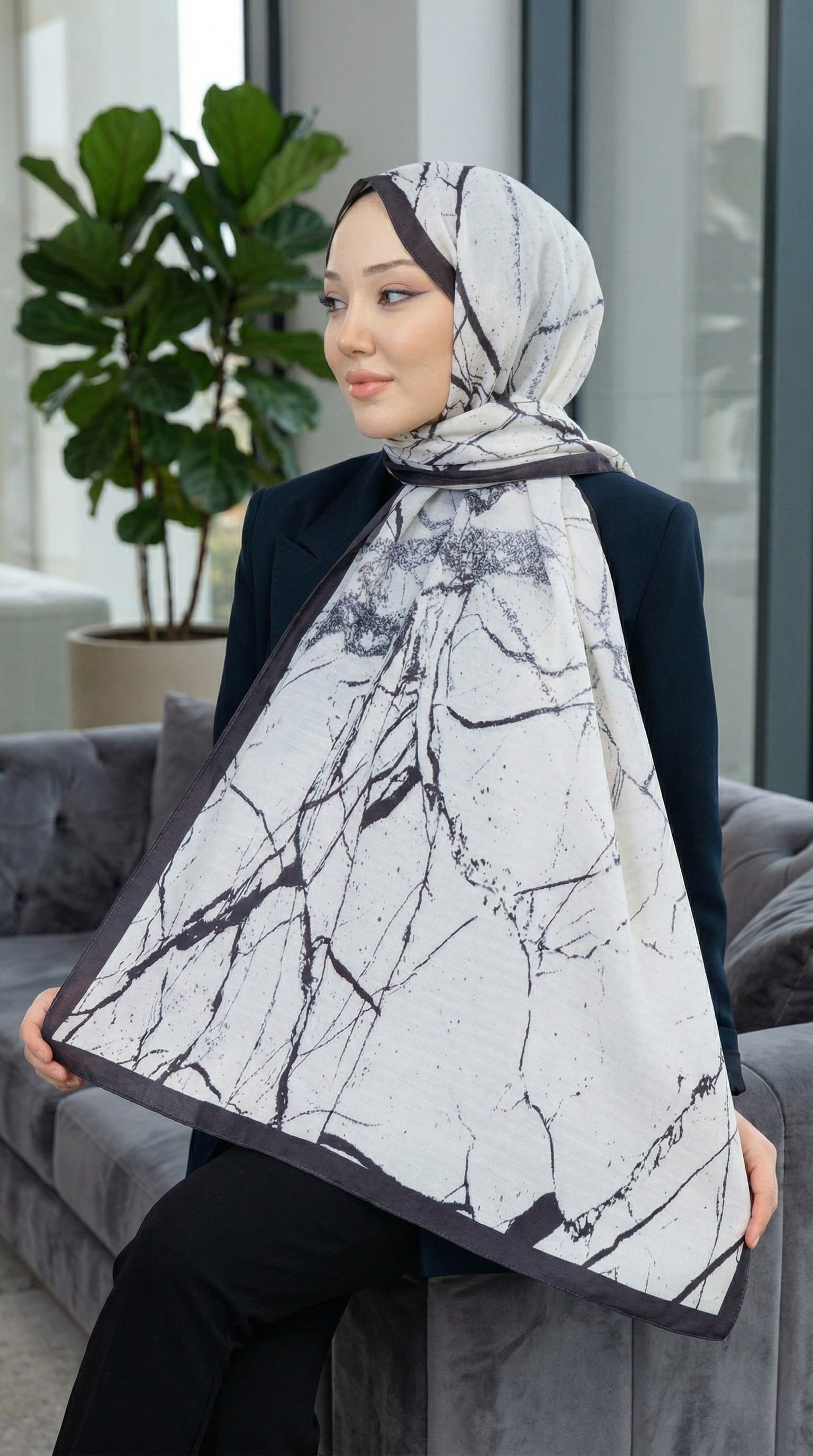 Desenli Soft Şal - 014