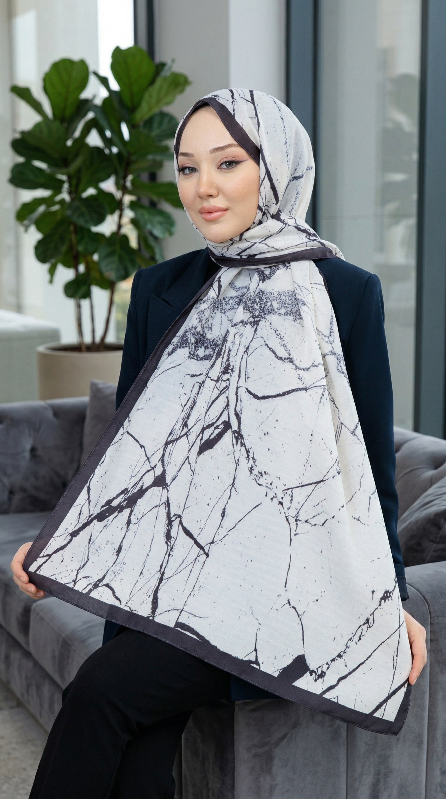 Desenli Soft Şal - 014