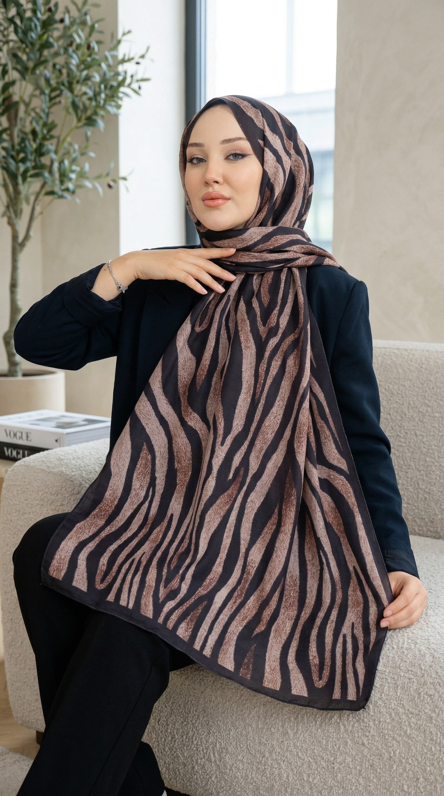 Desenli Soft Şal - 019