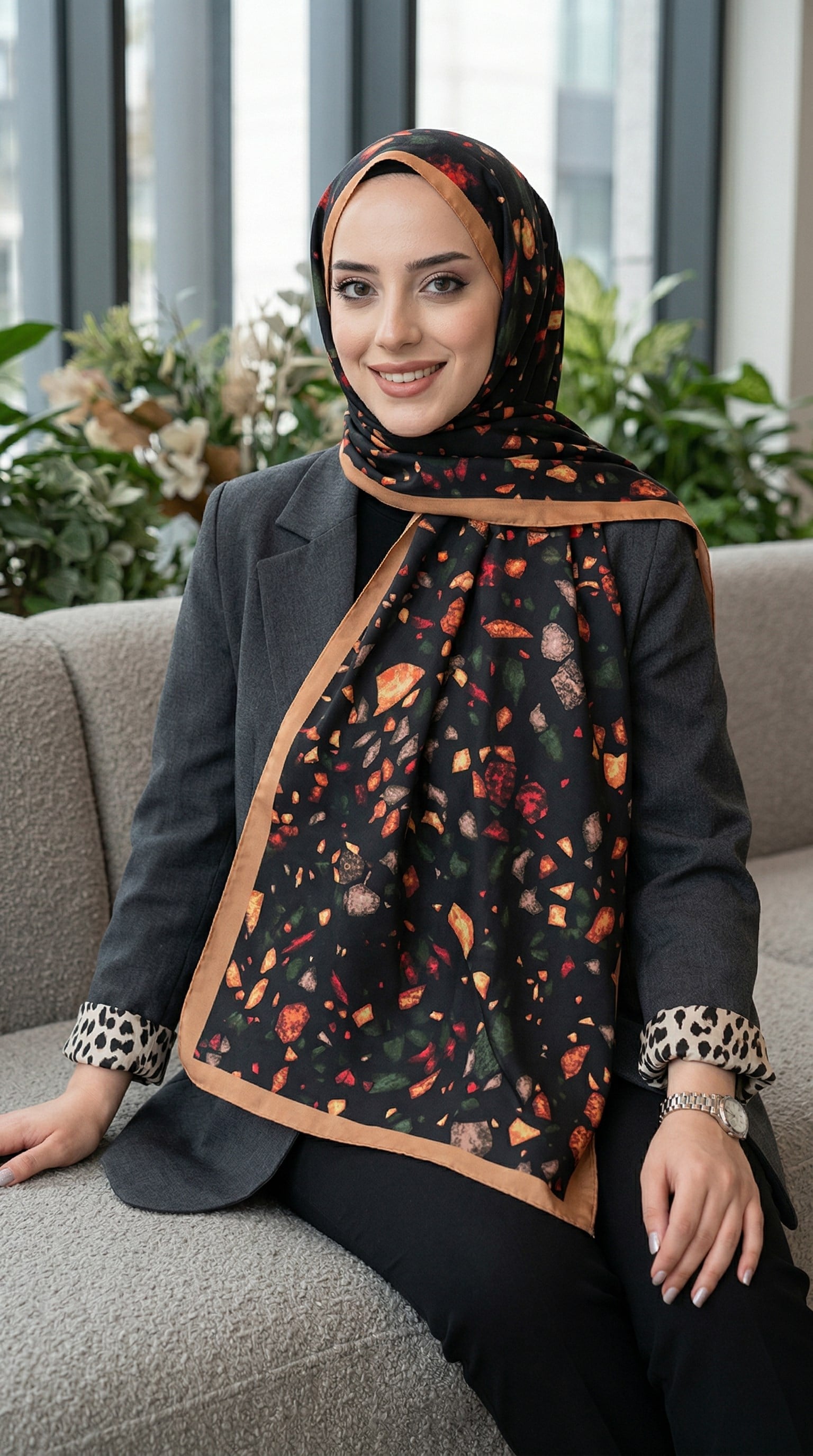Desenli Soft Şal - 020